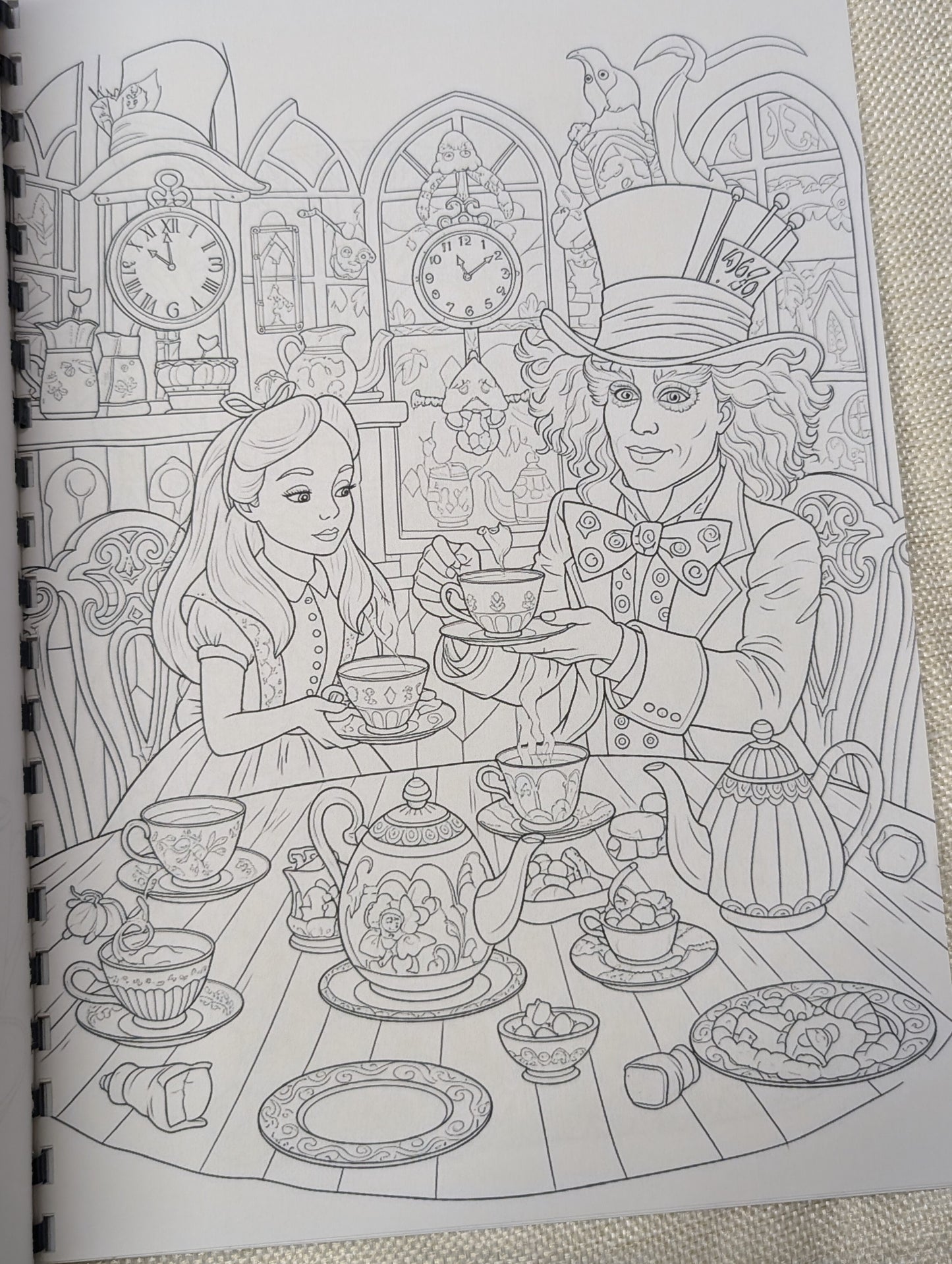 Alice in Wonderland Inspired Colouring Book