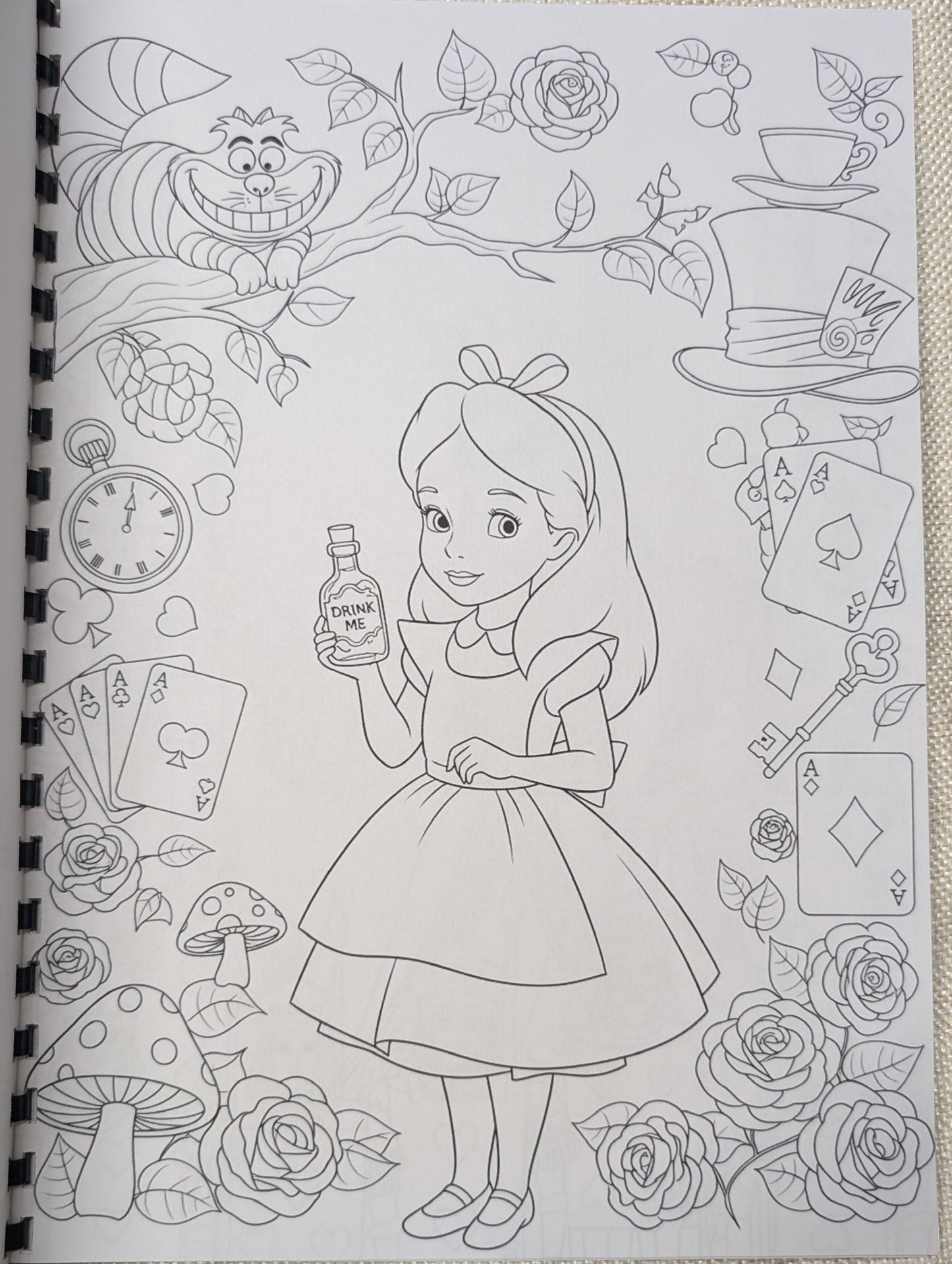 Alice in Wonderland Inspired Colouring Book