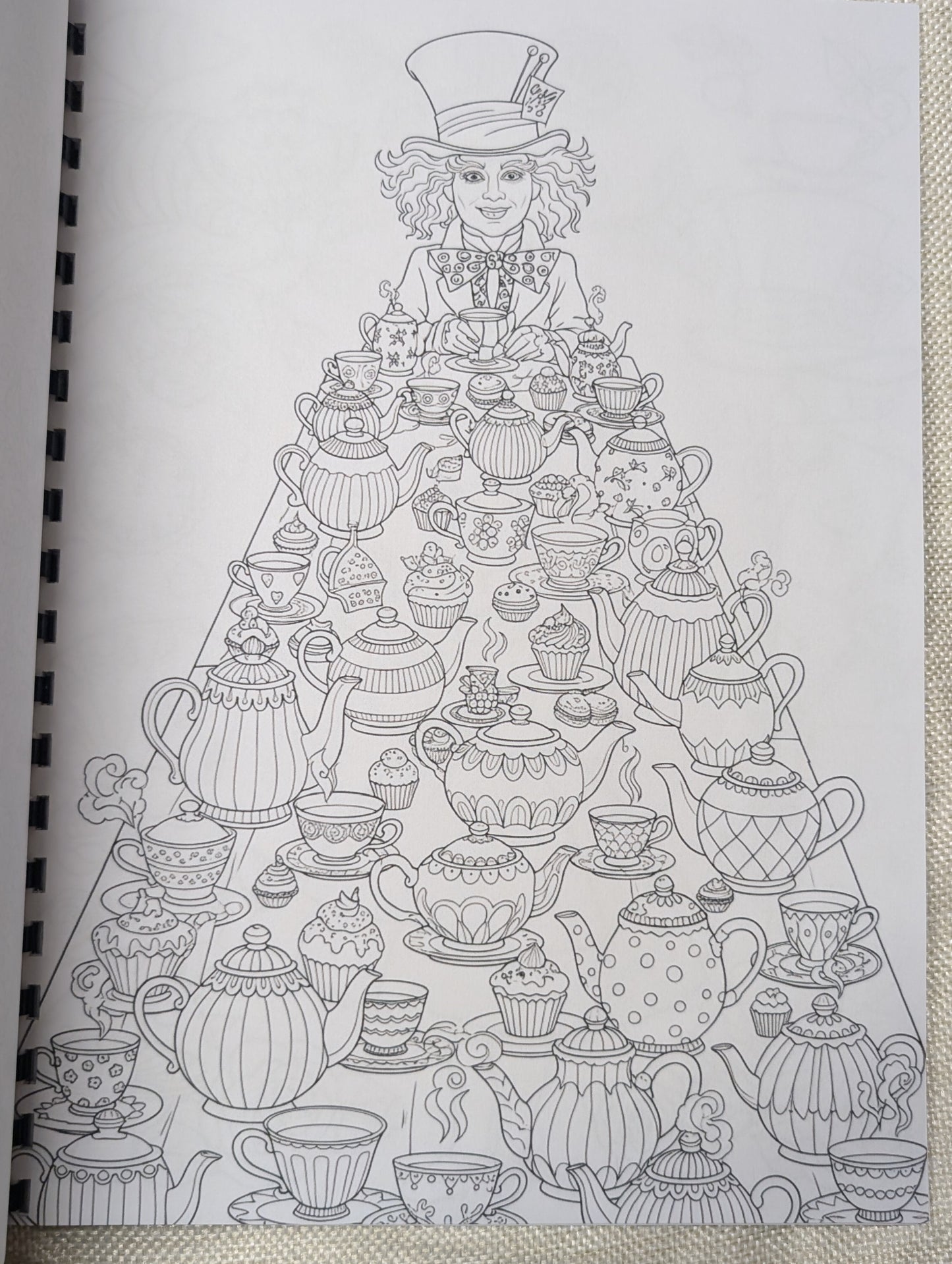 Alice in Wonderland Inspired Colouring Book