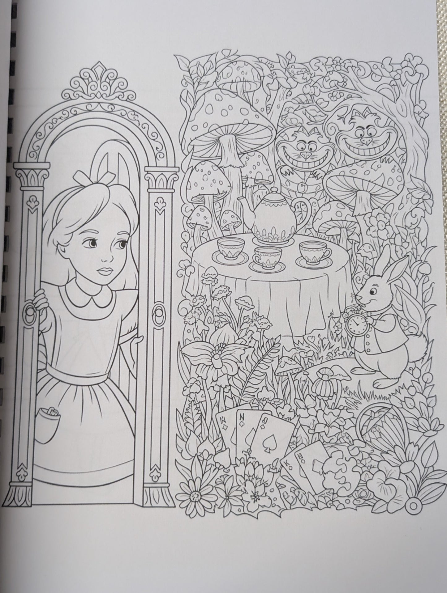 Alice in Wonderland Inspired Colouring Book