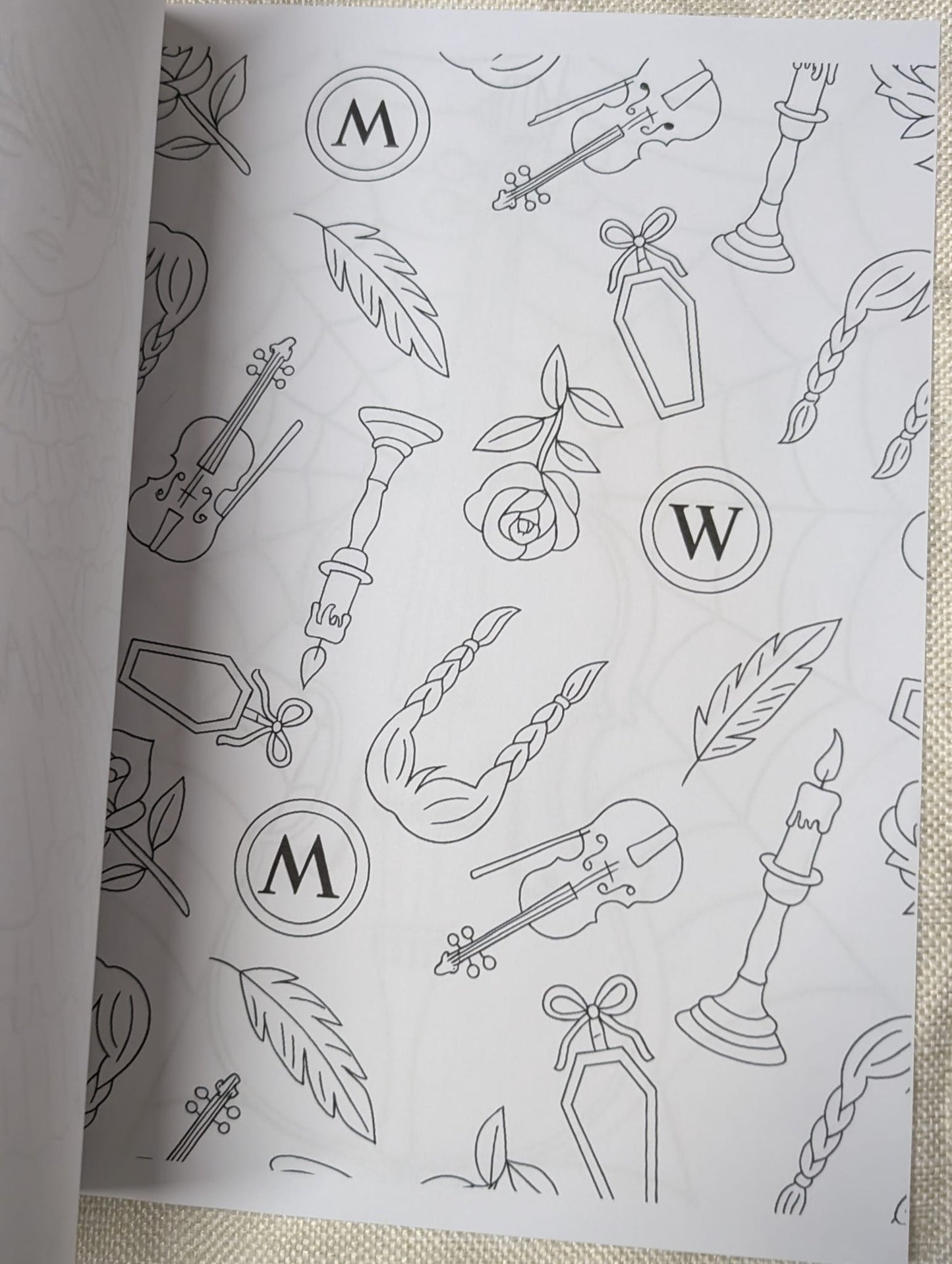 Wednesday Inspired Colouring Book