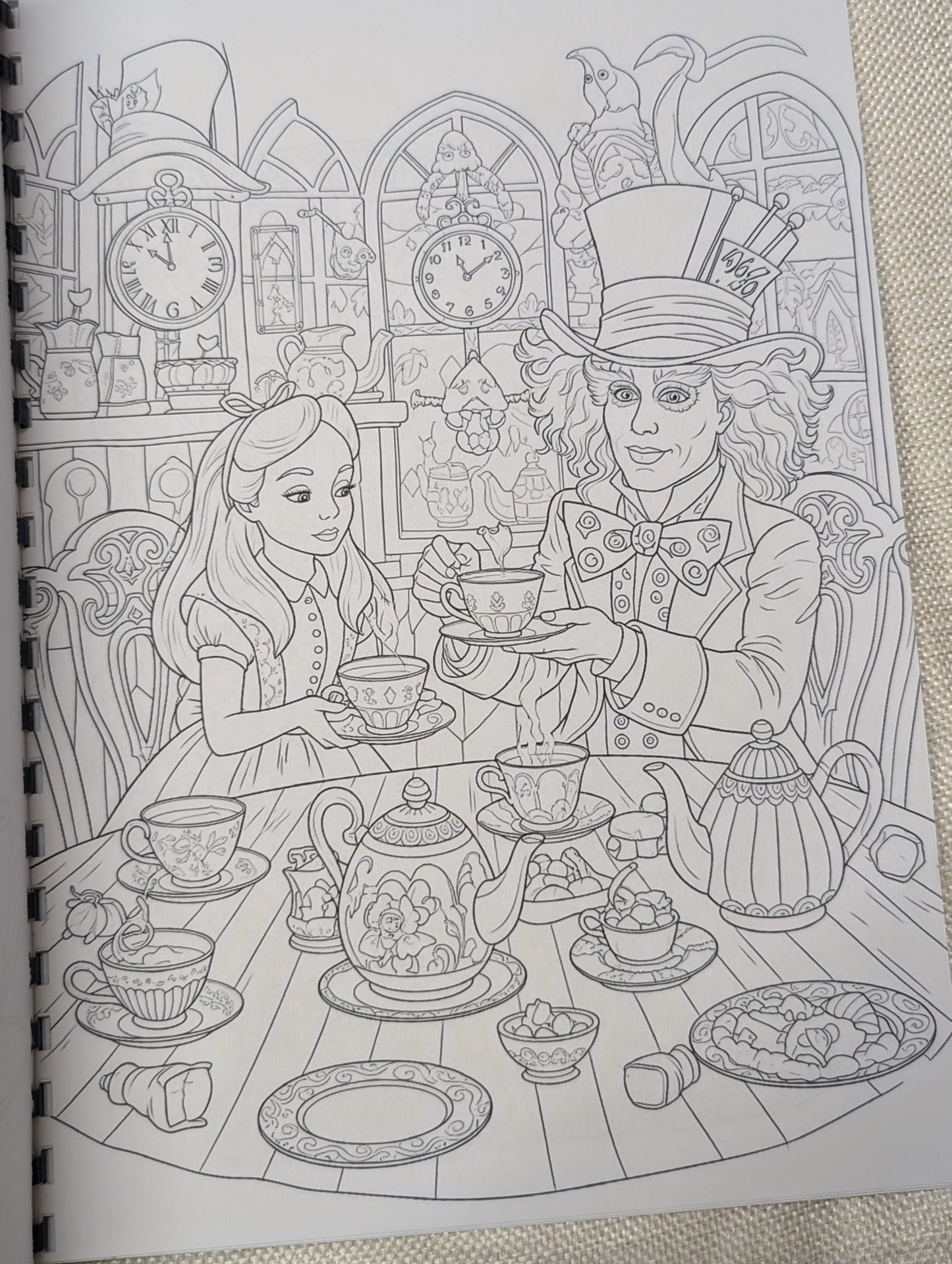 Alice in Wonderland Inspired Colouring Book