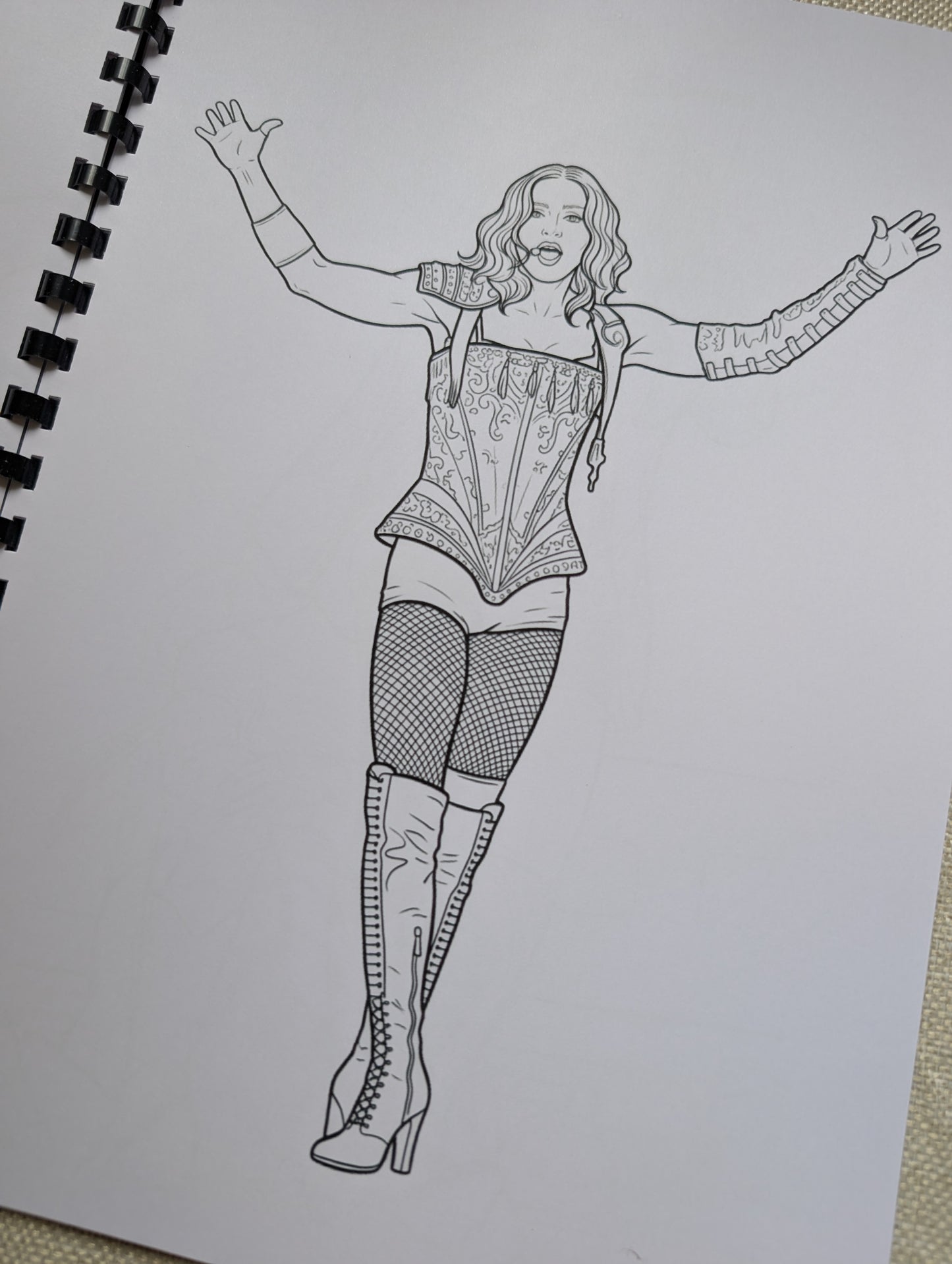 Madonna Colouring Book – Inspired Pop Icon Colouring Book | 20+ Pages Celebrating a Music Legend