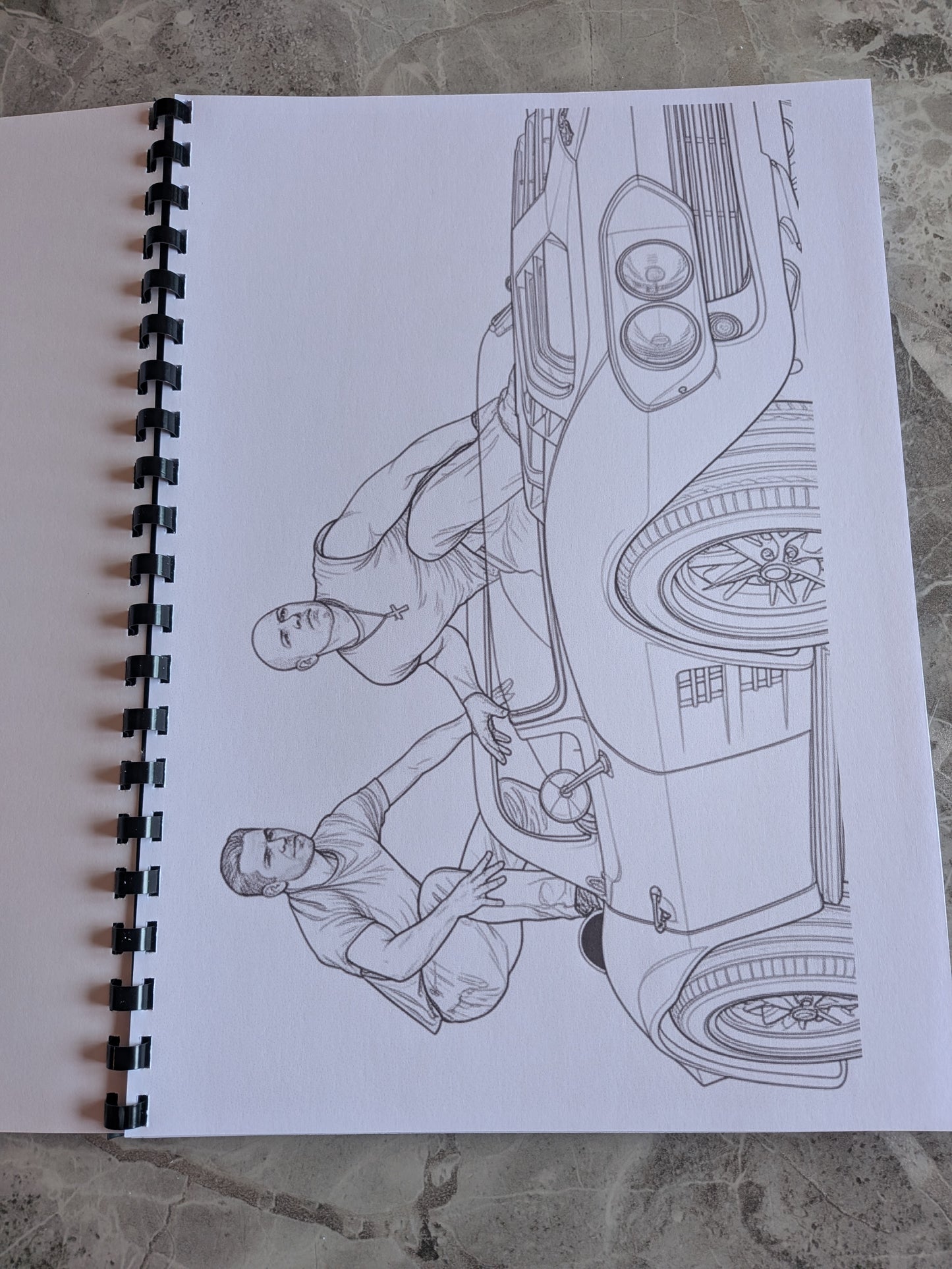 Fast Cars & Street Racing Inspired Colouring Book | A4 Car Activity Book