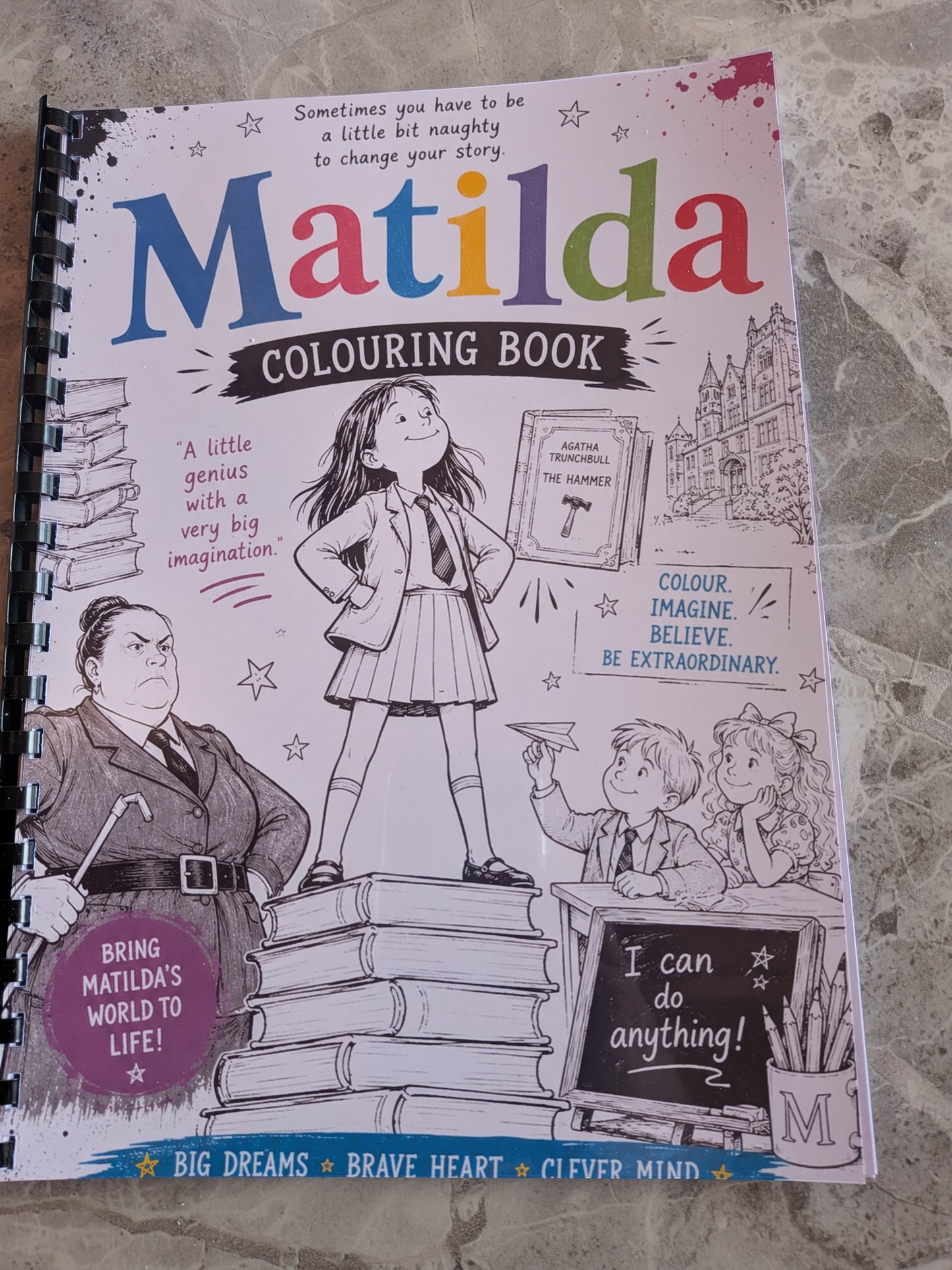 Matilda Magic School Girl Inspired Colouring Book | A4 Movie Activity Book