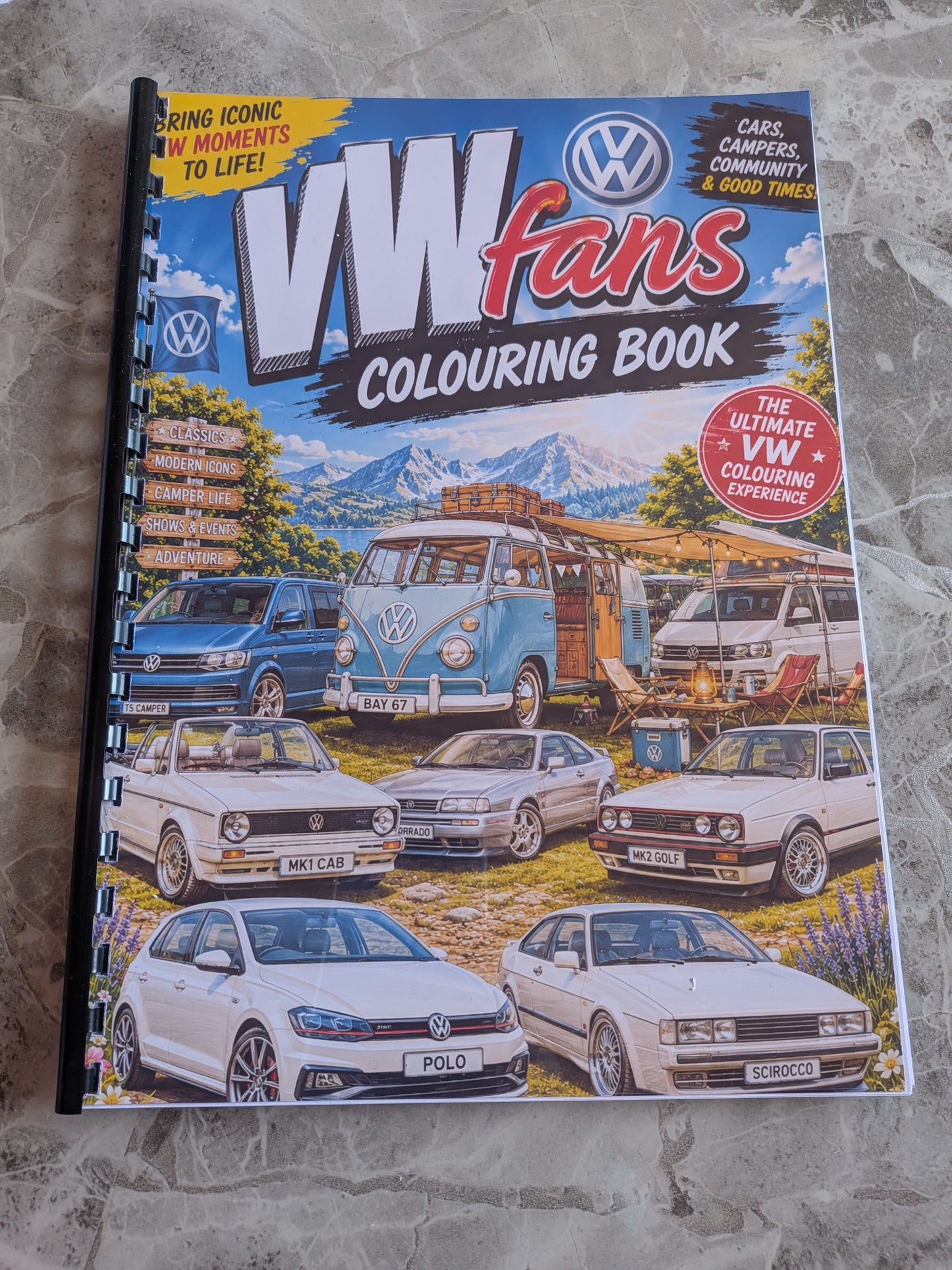 VW Fans Colouring Book | Campervan & Classic Car Activity Book