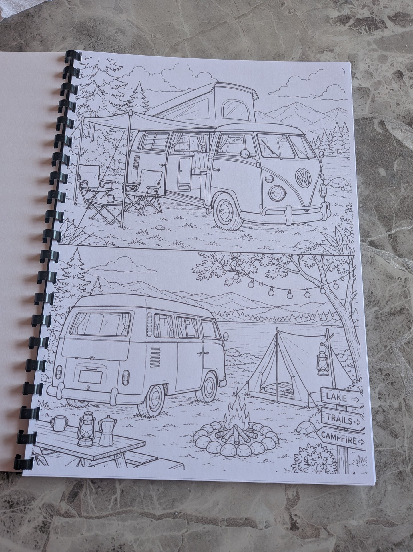 VW Fans Colouring Book | Campervan & Classic Car Activity Book