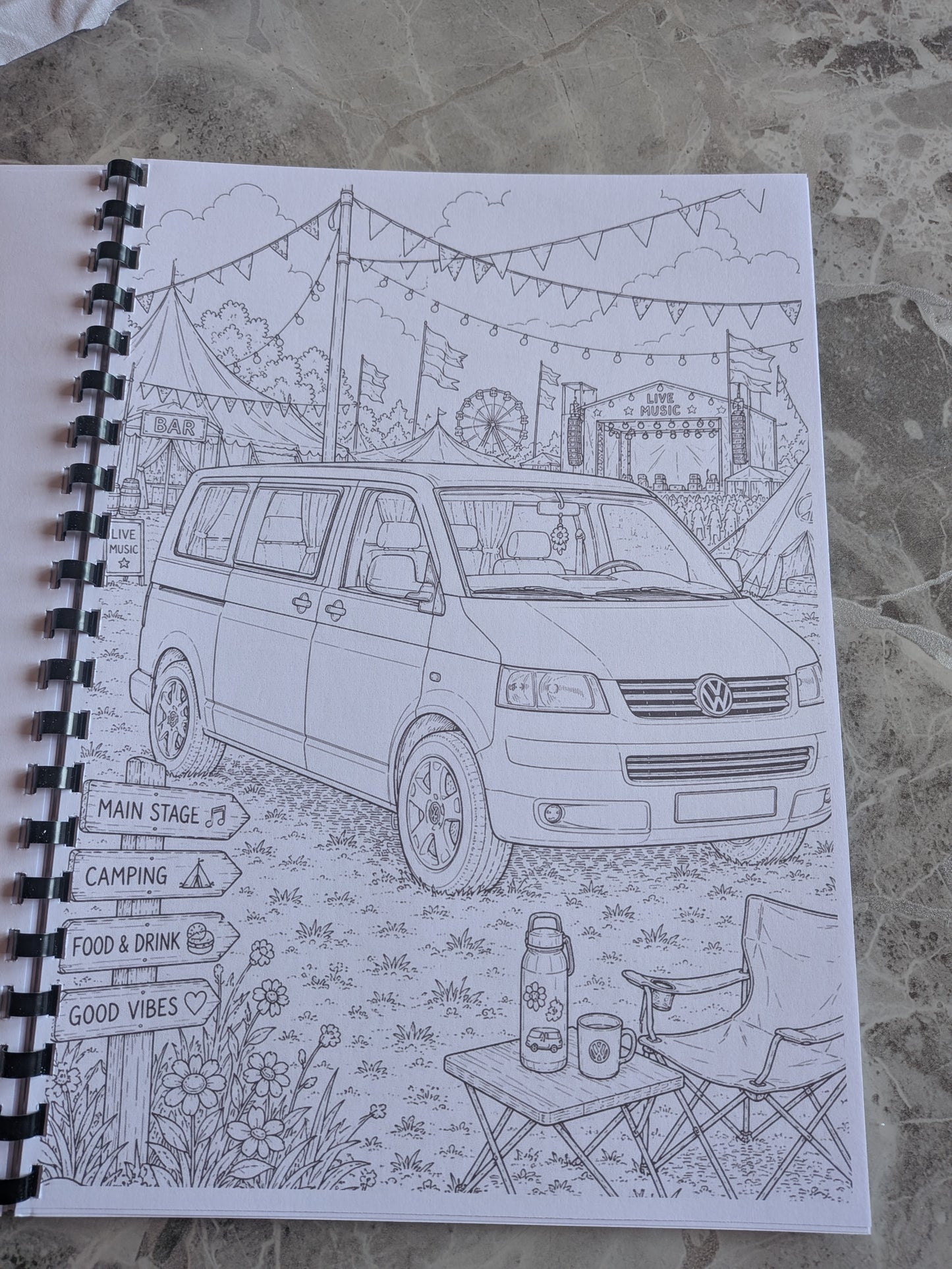VW Fans Colouring Book | Campervan & Classic Car Activity Book
