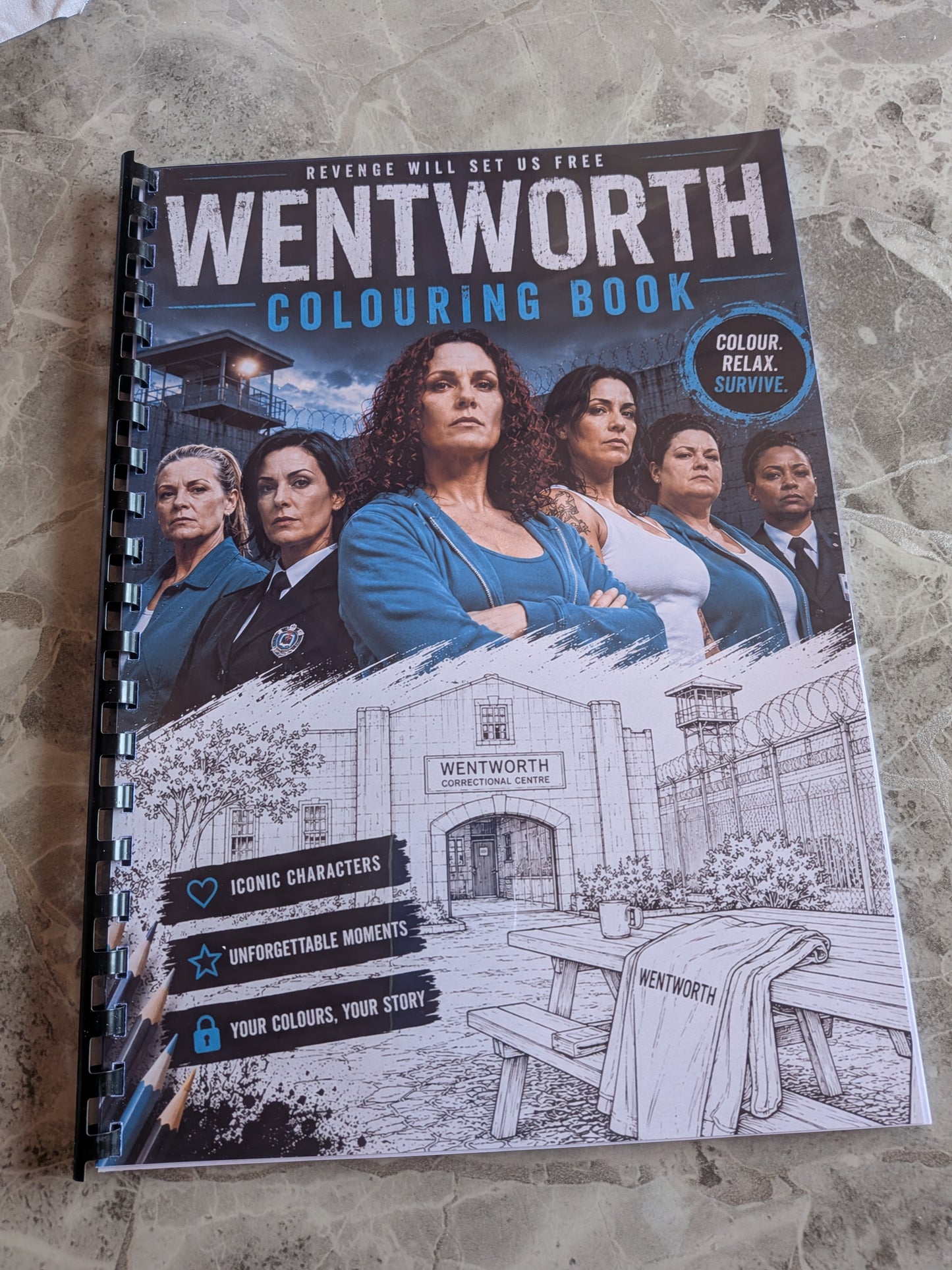 Wentworth Women’s Prison Drama Inspired Colouring Book | TV Series Activity Book