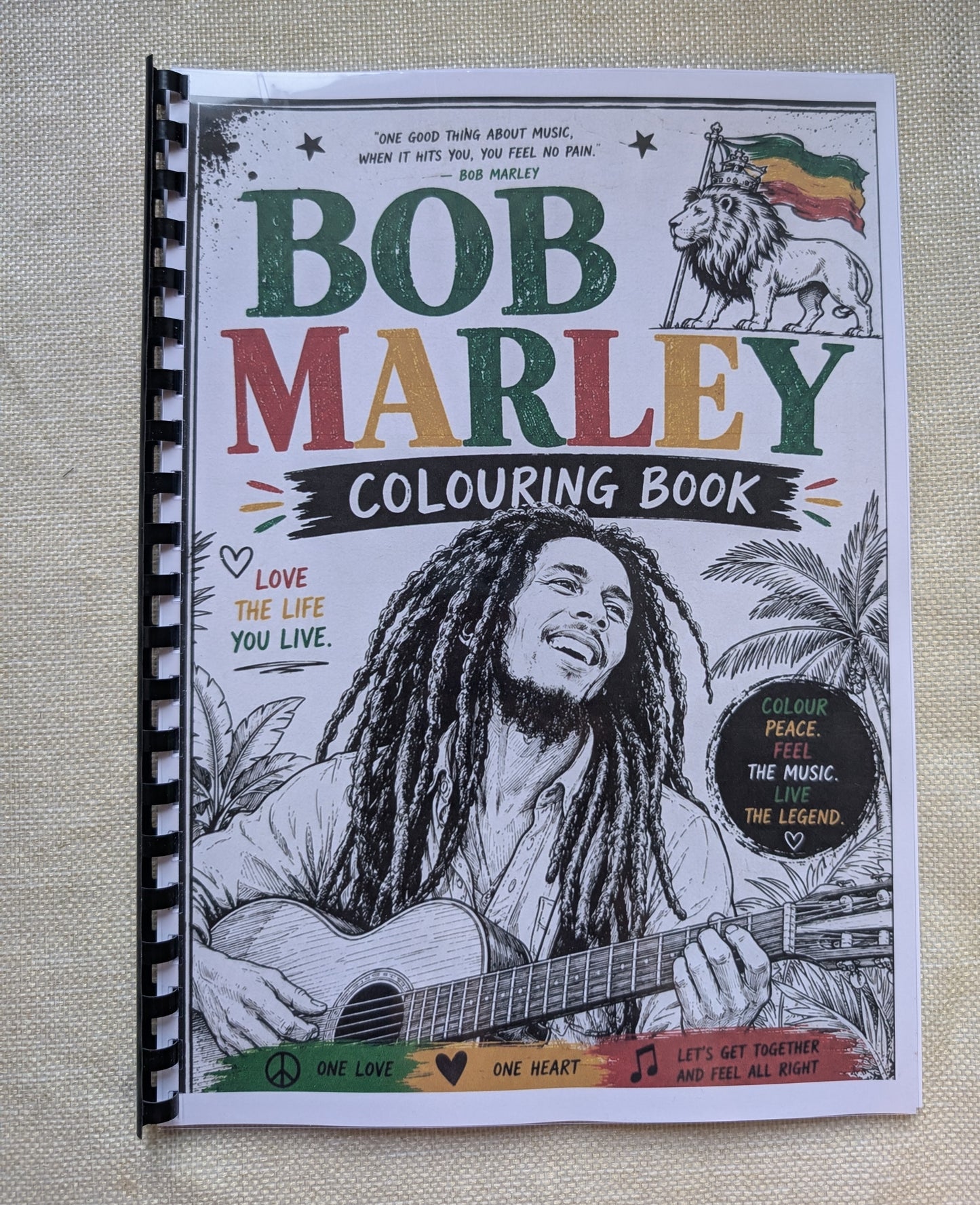 Bob Marley Colouring Book – Inspired Reggae Legend Colouring Book | 20+ Pages Celebrating an Iconic Music Pioneer