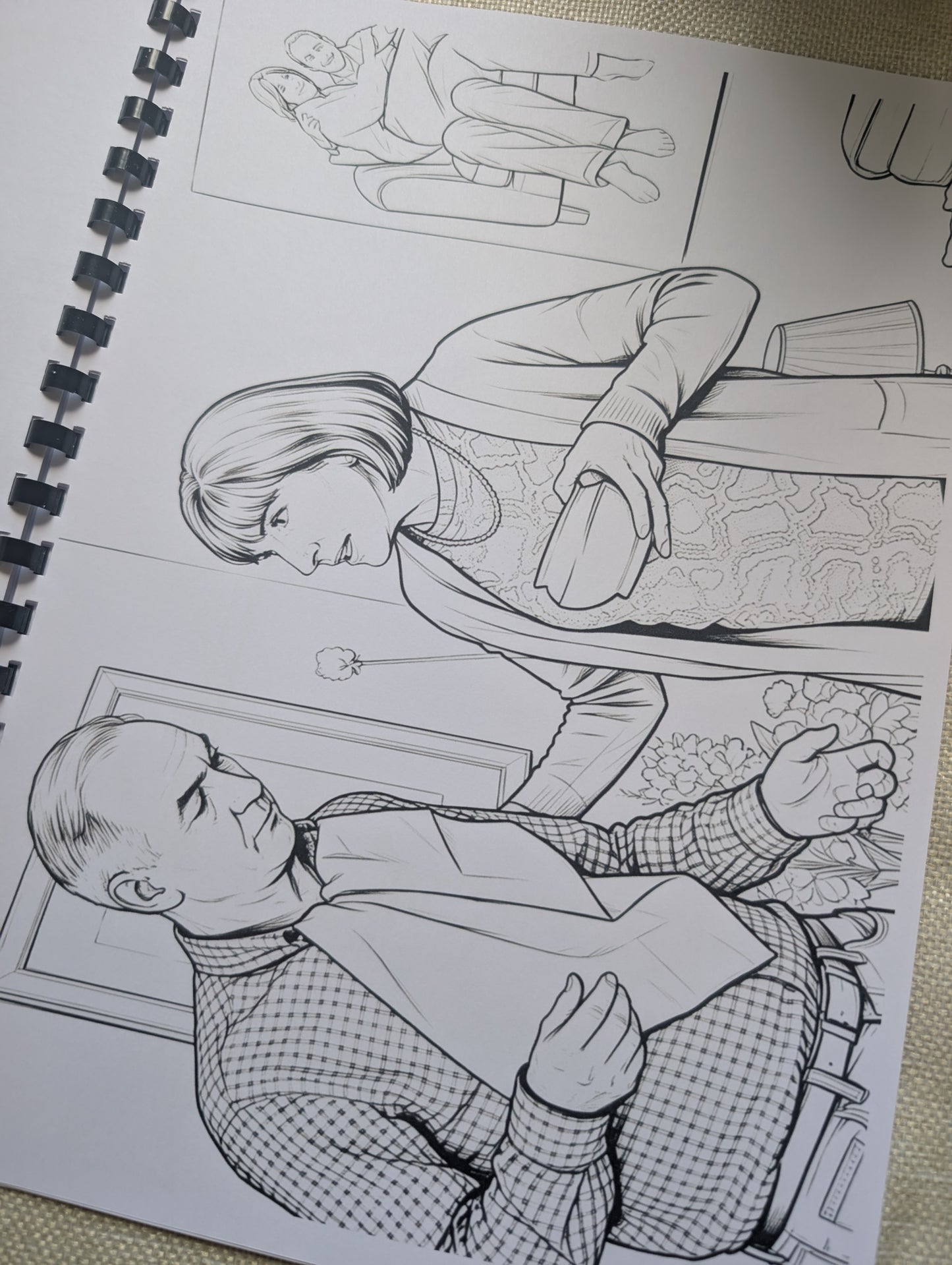 Friday Night Dinner Colouring Book | British Comedy TV Series Inspired A4 Colouring Book