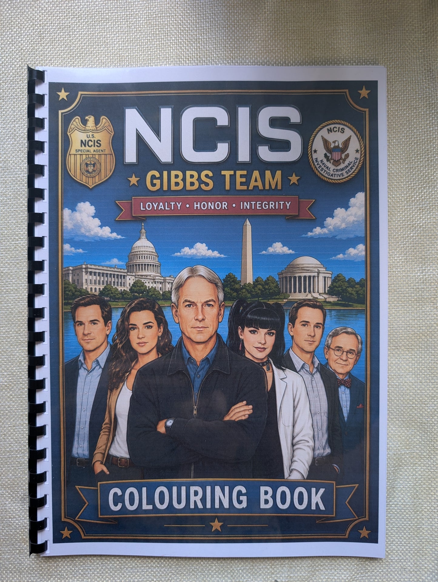 NCIS Gibbs Team Colouring Book | Crime Drama TV Series Inspired A4 Colouring Book