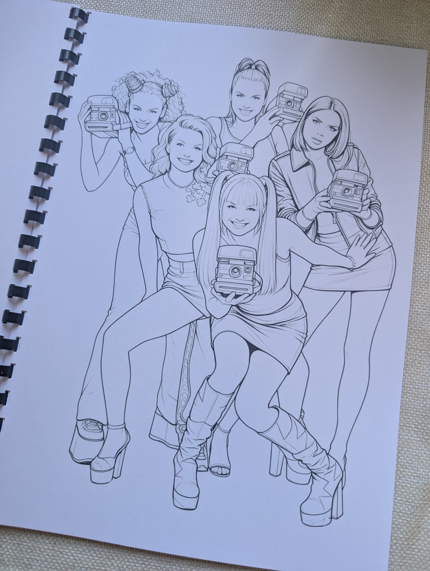 Spice Girls Colouring Book | 90s Pop Music A4 Colouring Book | Girl Power Fan Gift