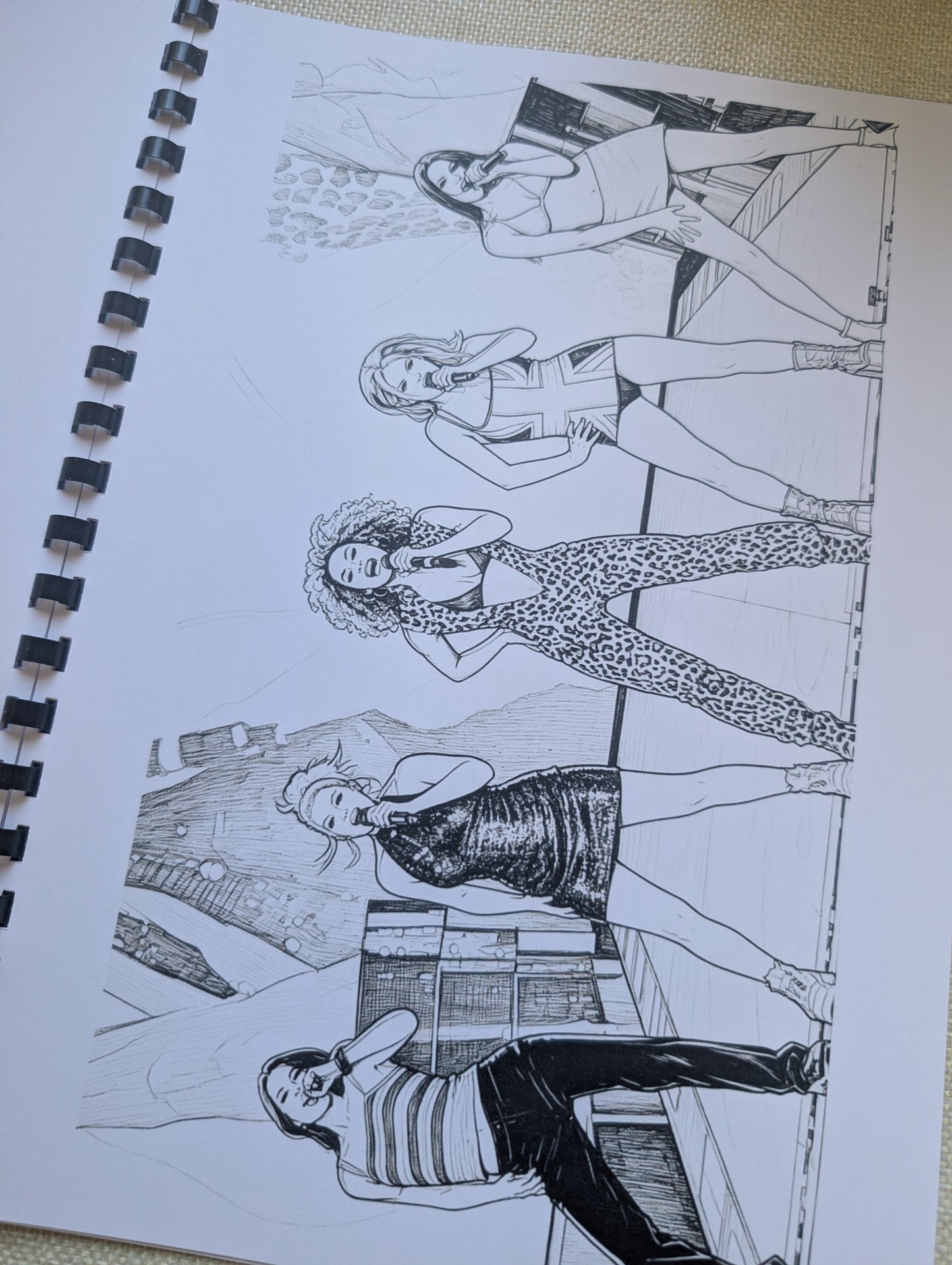 Spice Girls Colouring Book | 90s Pop Music A4 Colouring Book | Girl Power Fan Gift