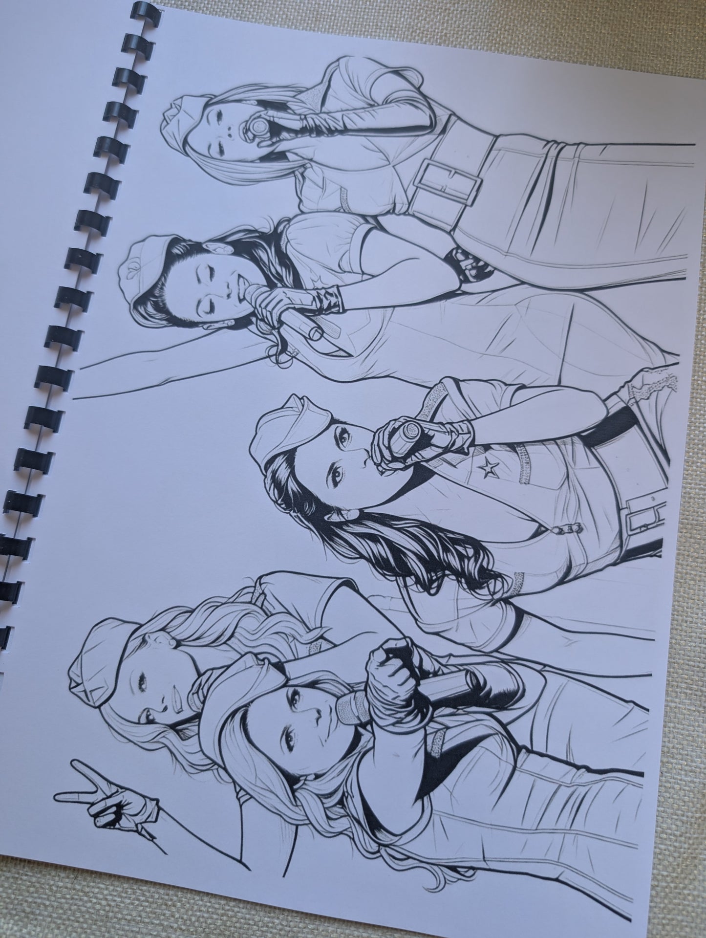 Spice Girls Colouring Book | 90s Pop Music A4 Colouring Book | Girl Power Fan Gift