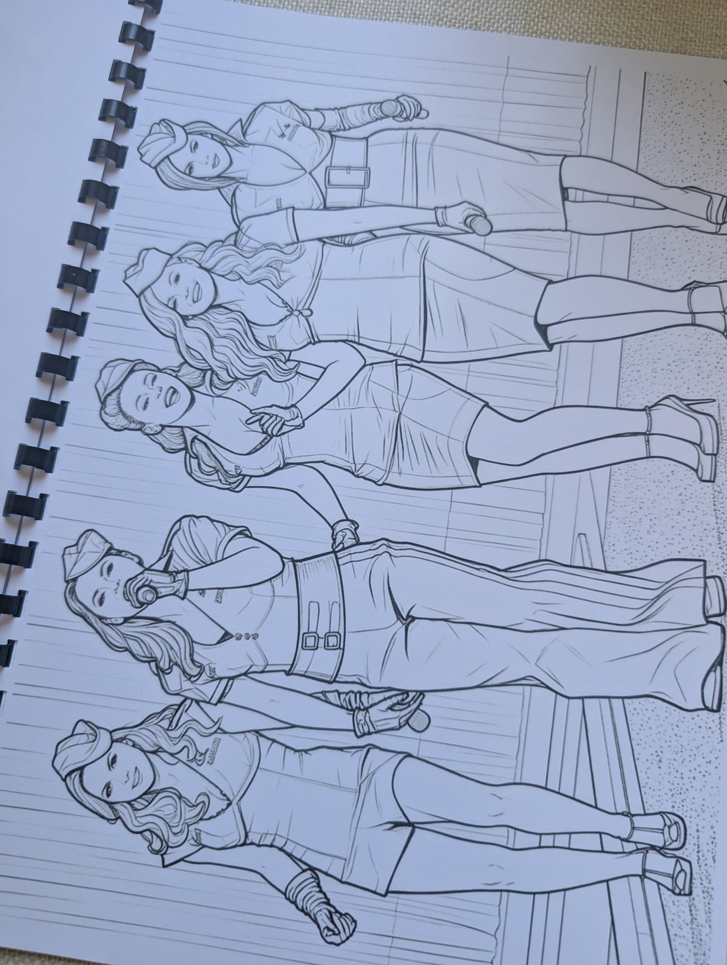Spice Girls Colouring Book | 90s Pop Music A4 Colouring Book | Girl Power Fan Gift