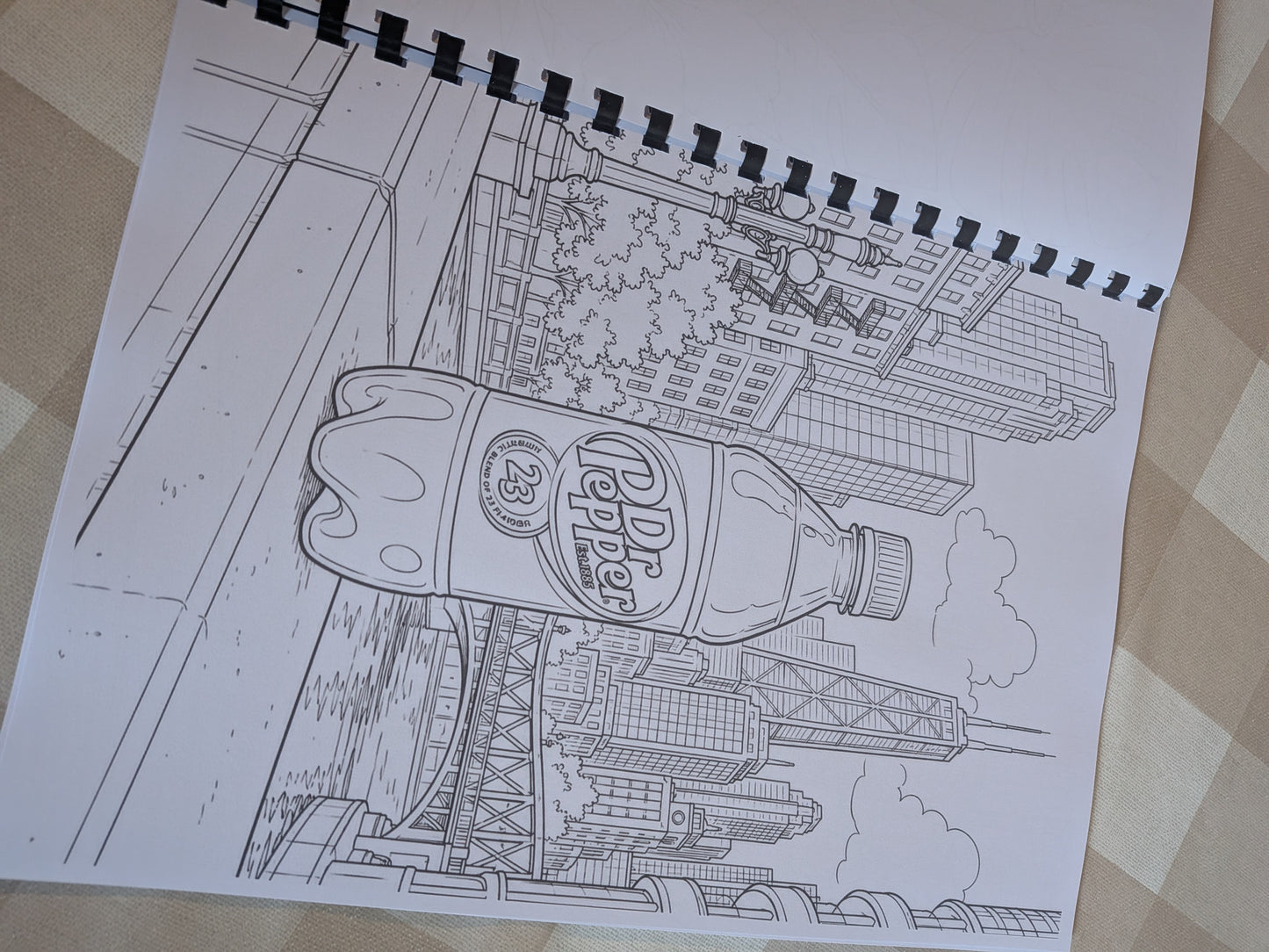 Dr Pepper Inspired Colouring Book for Adults & Teens | Soft Drink Fan Gift | A4 Colouring Book
