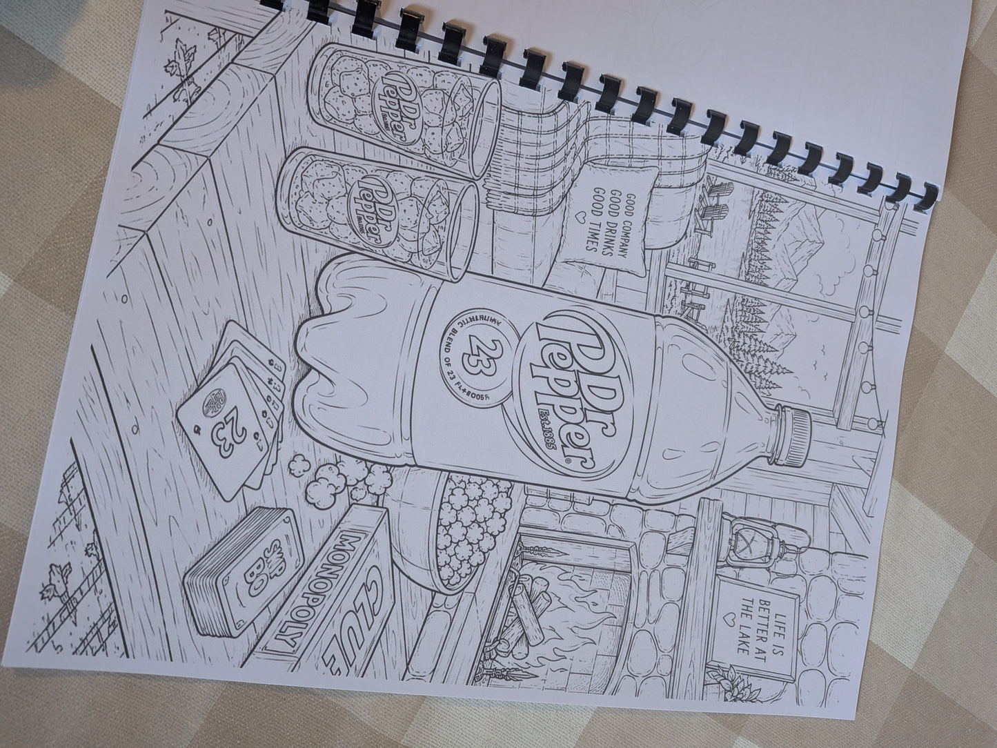 Dr Pepper Inspired Colouring Book for Adults & Teens | Soft Drink Fan Gift | A4 Colouring Book