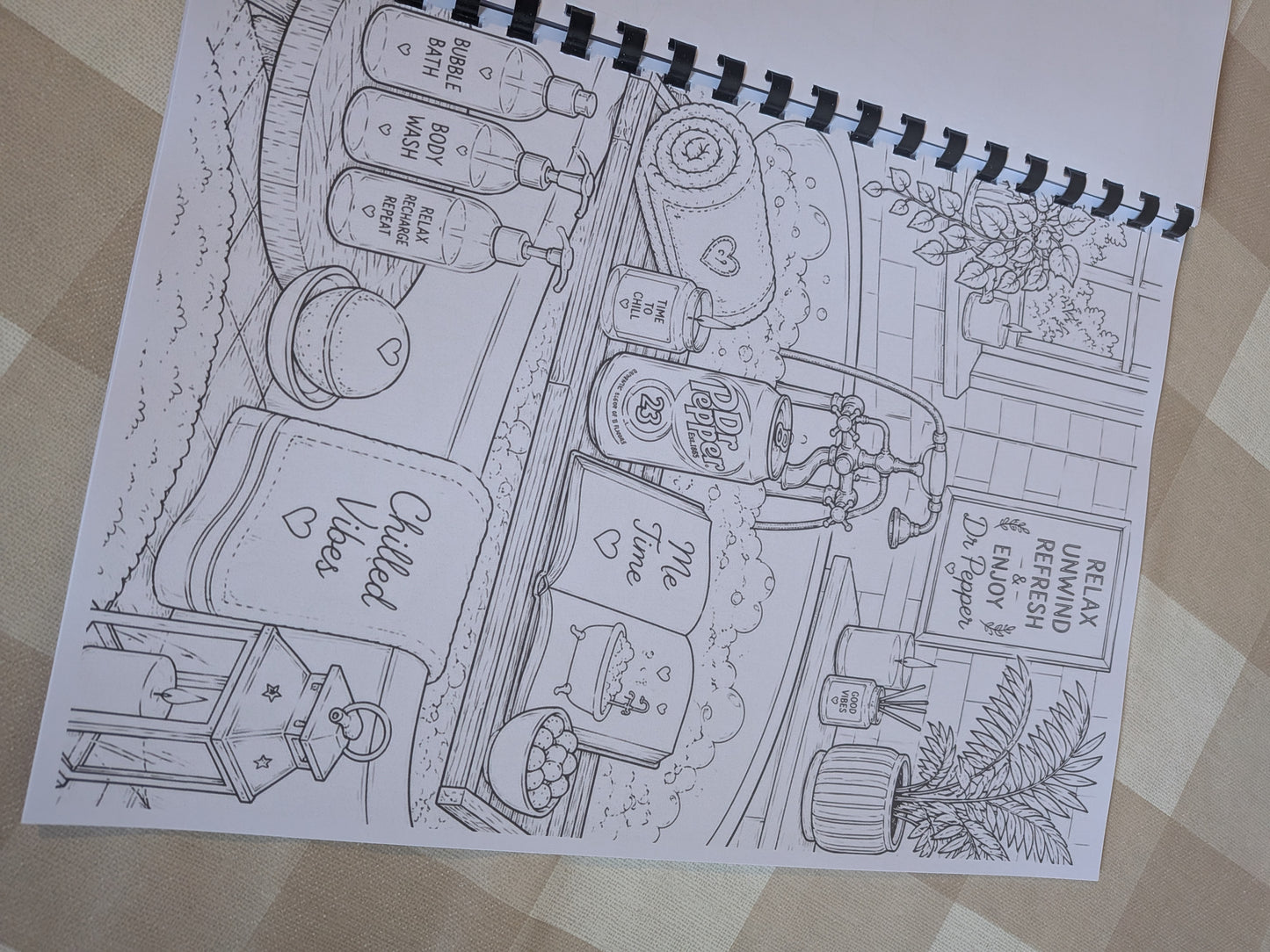 Dr Pepper Inspired Colouring Book for Adults & Teens | Soft Drink Fan Gift | A4 Colouring Book