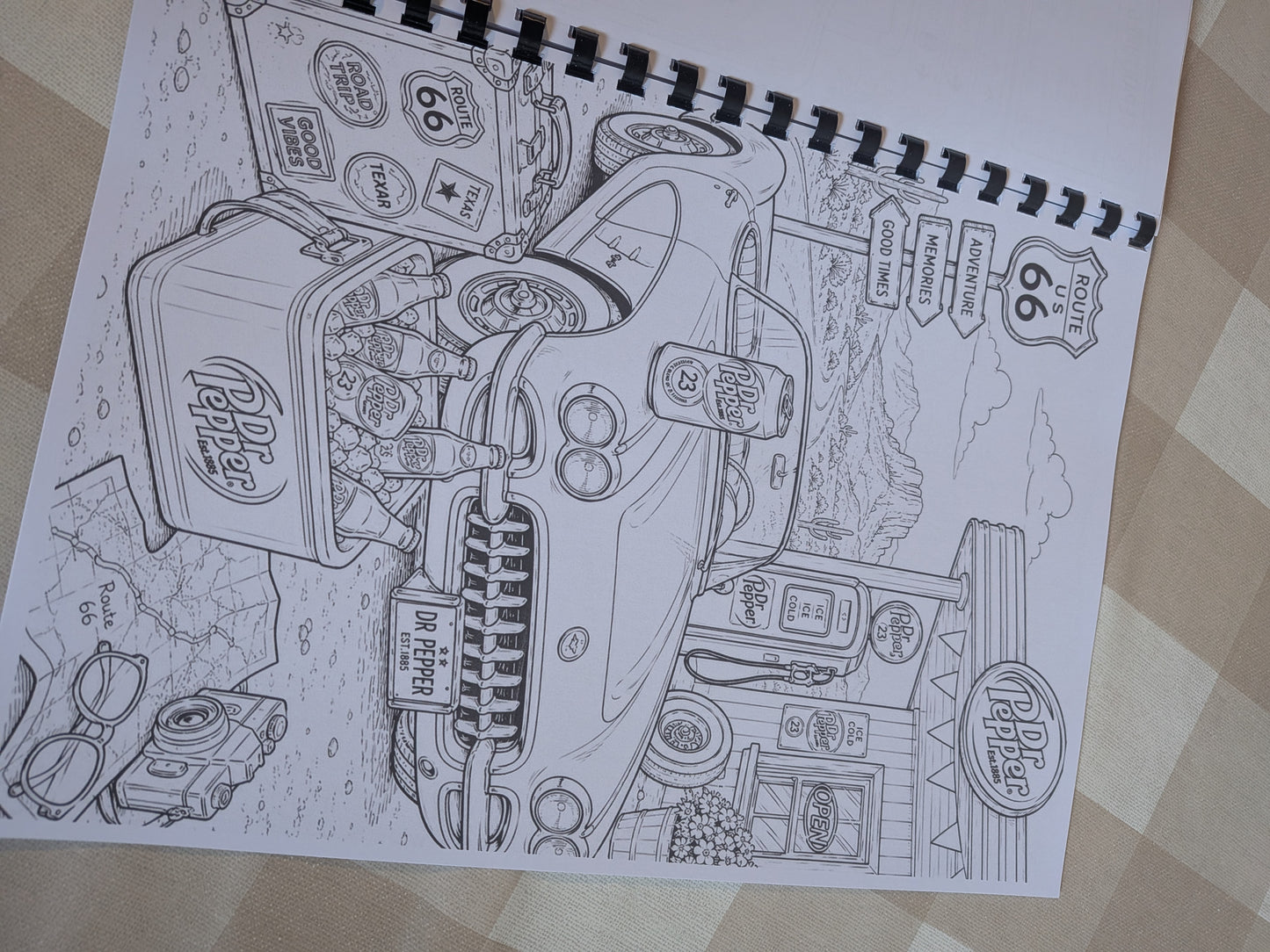 Dr Pepper Inspired Colouring Book for Adults & Teens | Soft Drink Fan Gift | A4 Colouring Book