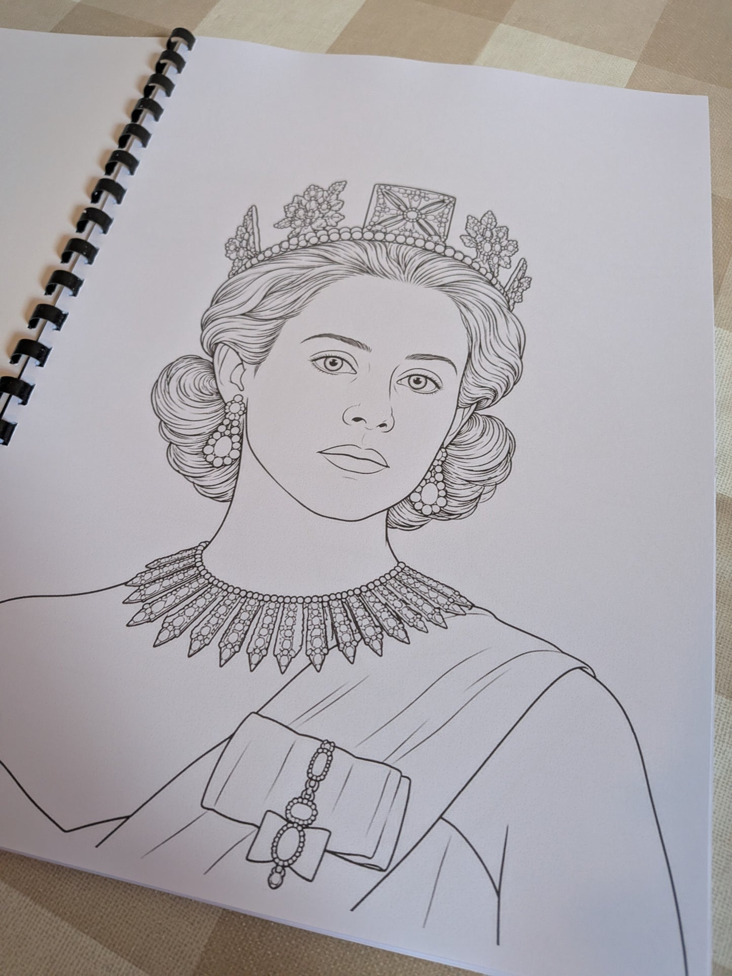 The Crown TV Series Colouring Book | Royal Family Inspired Colouring Book | A4 Fan Art Colouring Book
