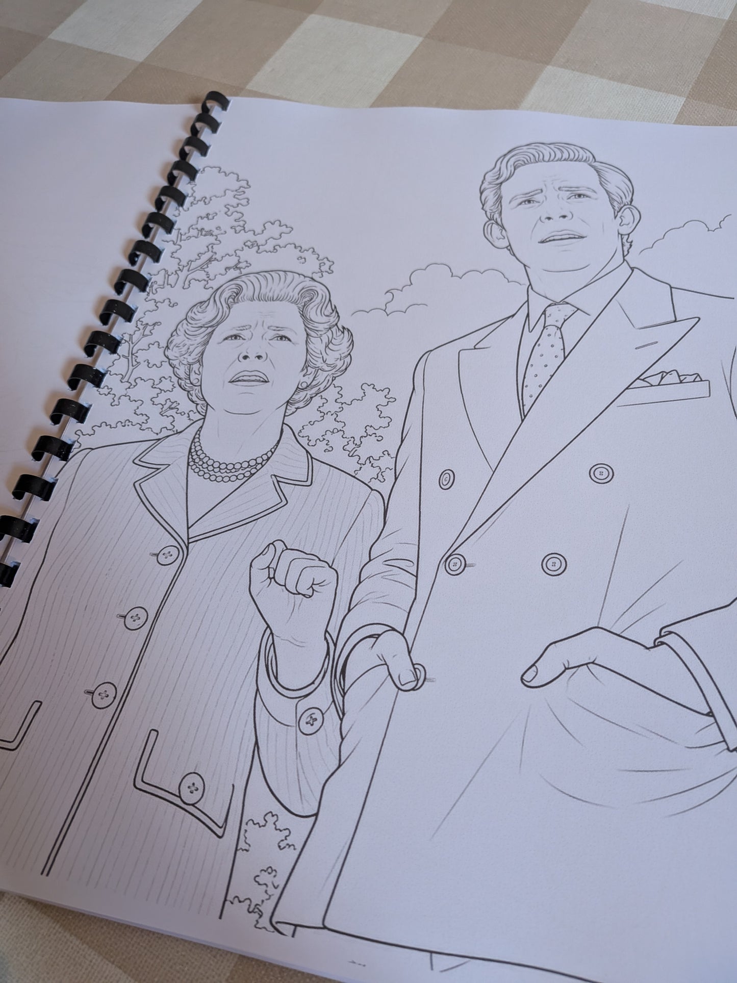 The Crown TV Series Colouring Book | Royal Family Inspired Colouring Book | A4 Fan Art Colouring Book