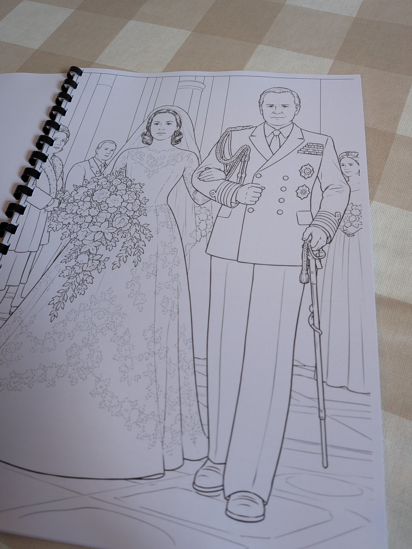 The Crown TV Series Colouring Book | Royal Family Inspired Colouring Book | A4 Fan Art Colouring Book