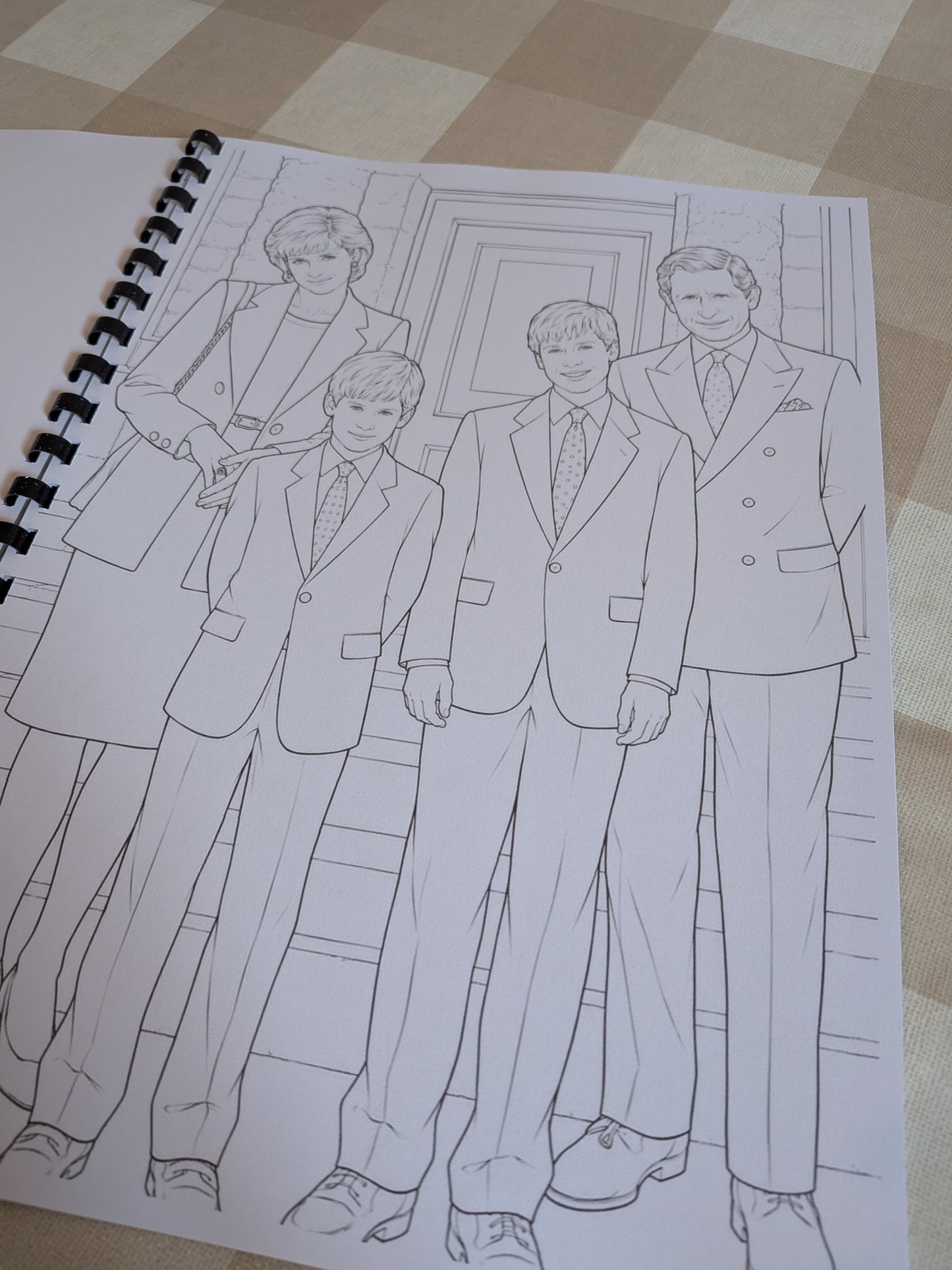 The Crown TV Series Colouring Book | Royal Family Inspired Colouring Book | A4 Fan Art Colouring Book
