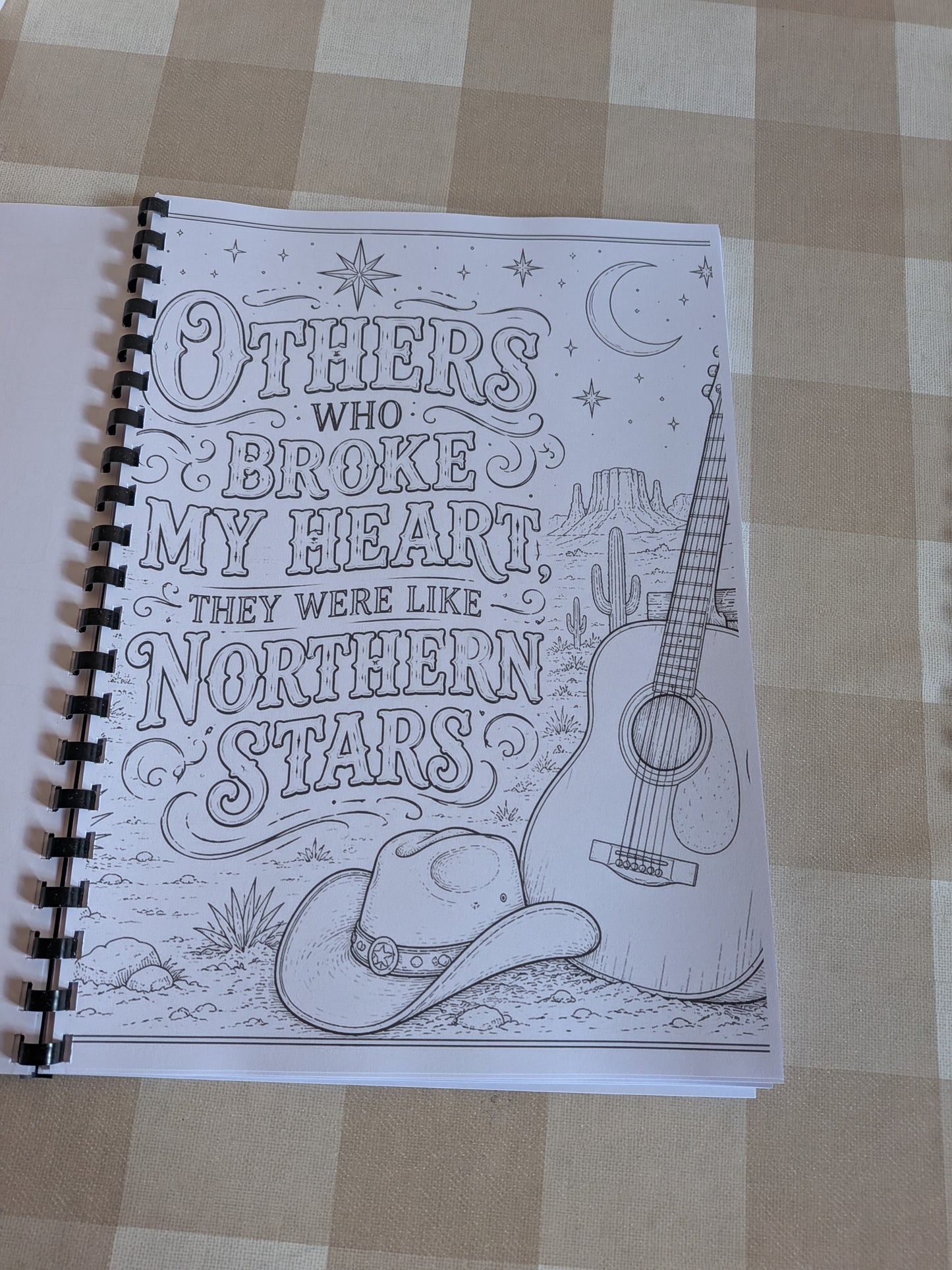 Country Lyrics Colouring Book | Country Music Inspired Colouring Book | A4 Country Fan Colouring Book