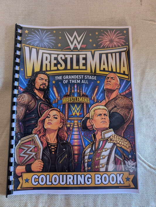 WWE Colouring Book Volume 2 – NEW A4 Printed Wrestling Inspired Colouring Book