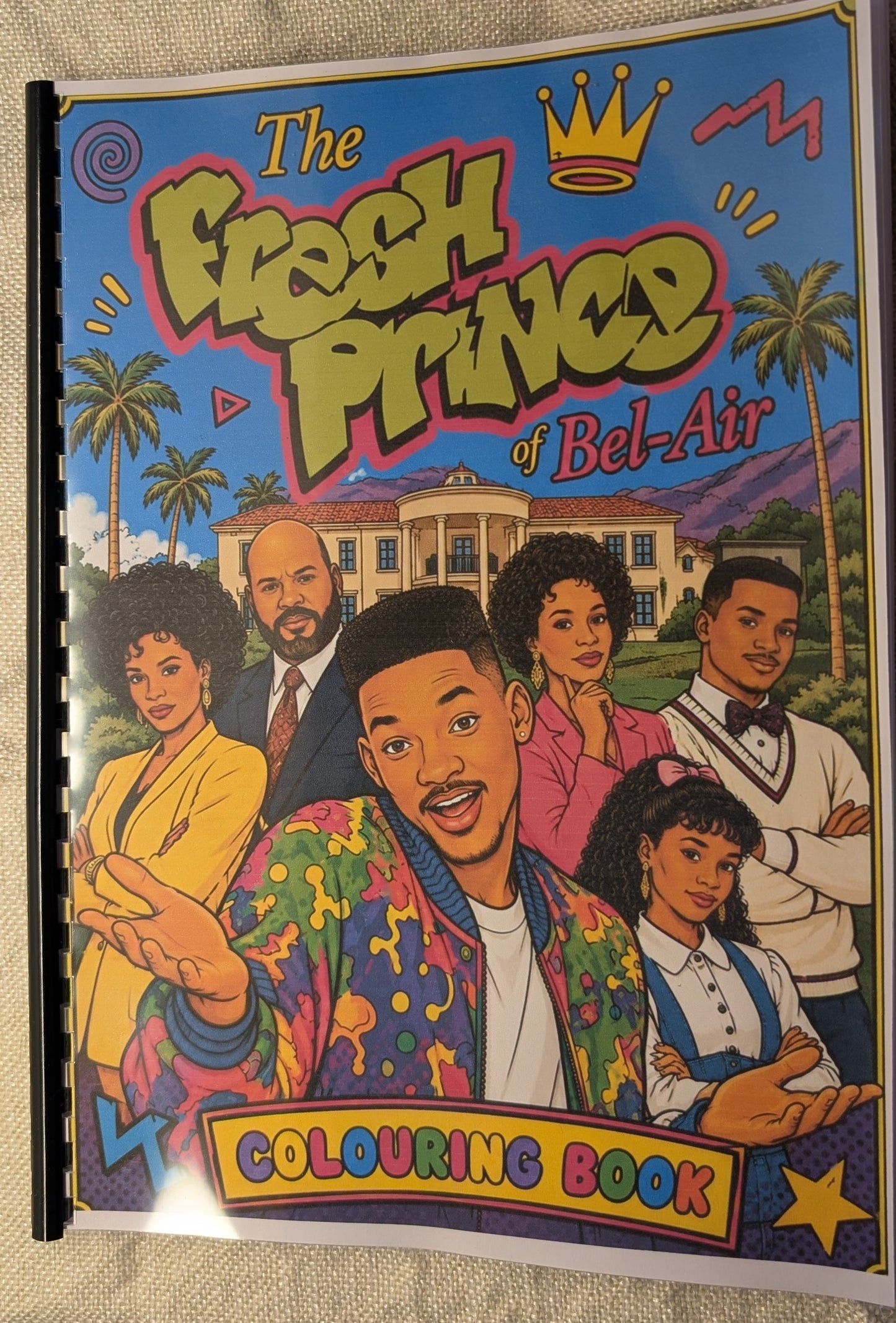 Fresh Prince of Bel-Air Colouring Book – A4 Printed 90s TV Inspired Colouring Book