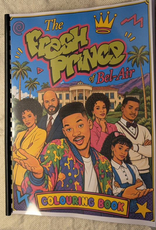 Fresh Prince of Bel-Air Colouring Book – A4 Printed 90s TV Inspired Colouring Book