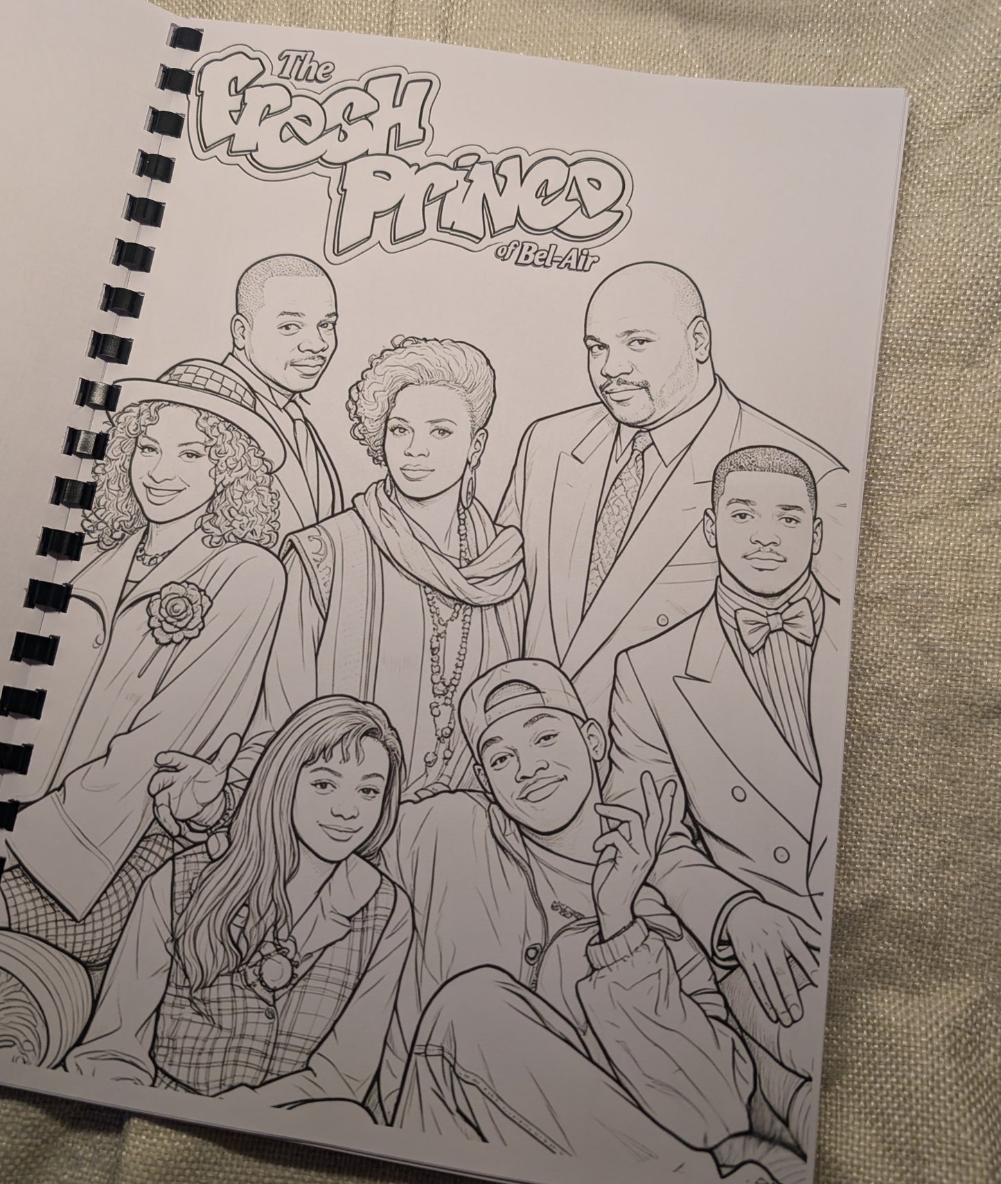 Fresh Prince of Bel-Air Colouring Book – A4 Printed 90s TV Inspired Colouring Book