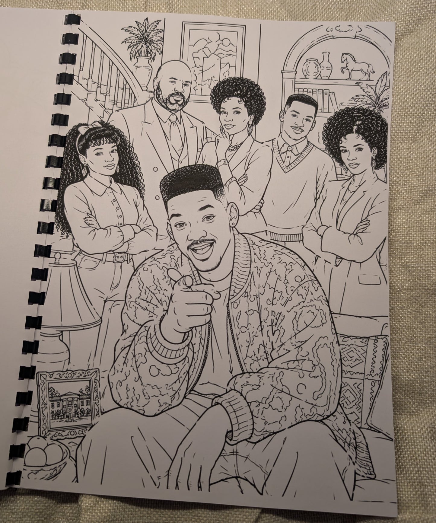 Fresh Prince of Bel-Air Colouring Book – A4 Printed 90s TV Inspired Colouring Book