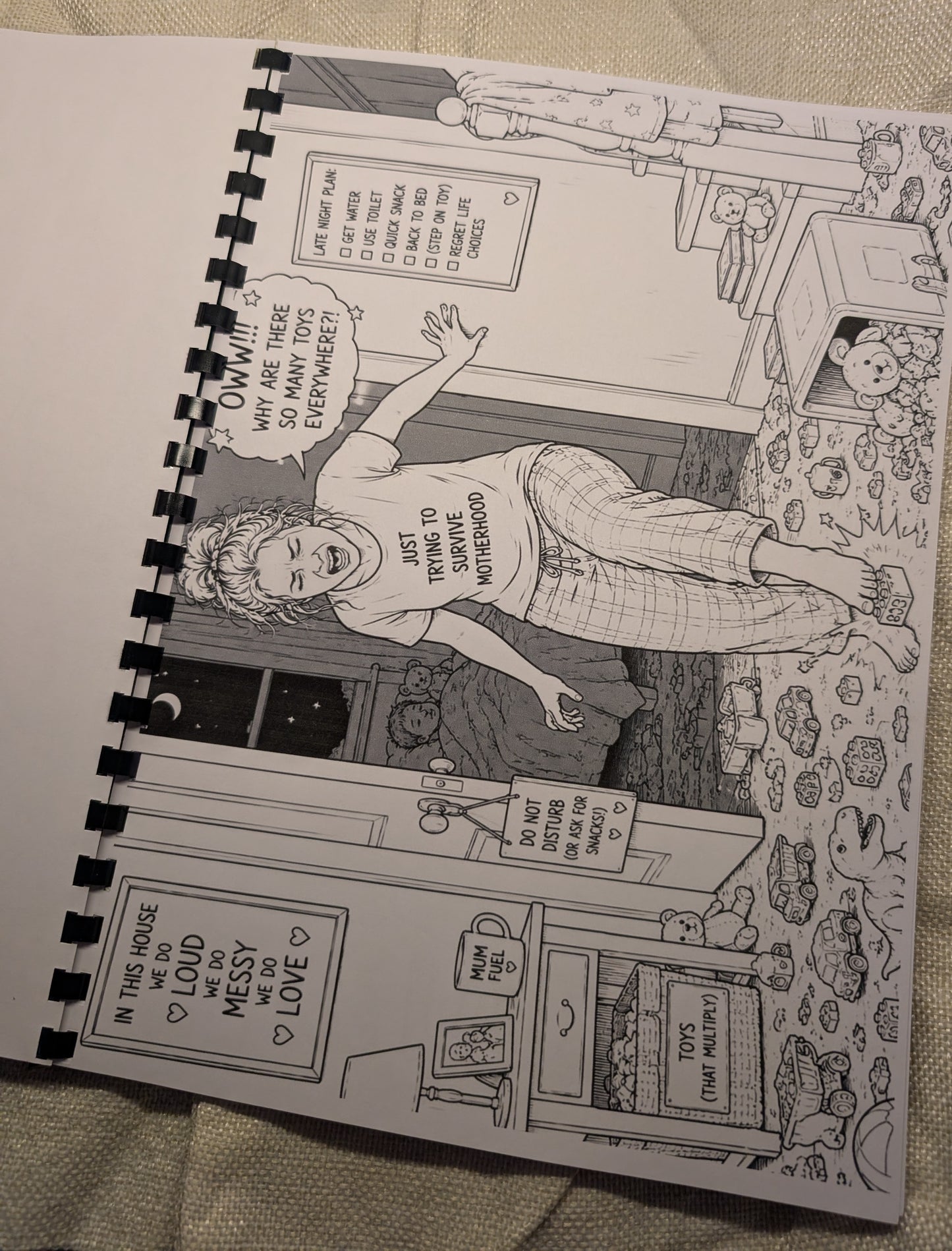 Mum’s Chaos Colouring Book – A4 Printed Funny Mum Life Colouring Book