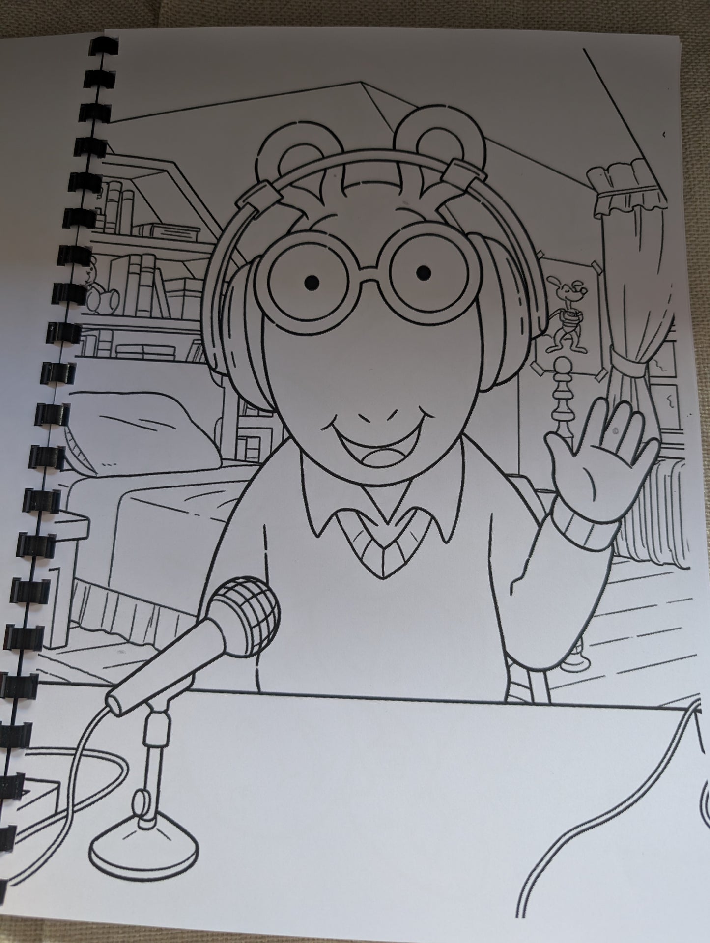 Arthur Inspired Colouring Book | 90s TV Nostalgia | Physical Colouring Book