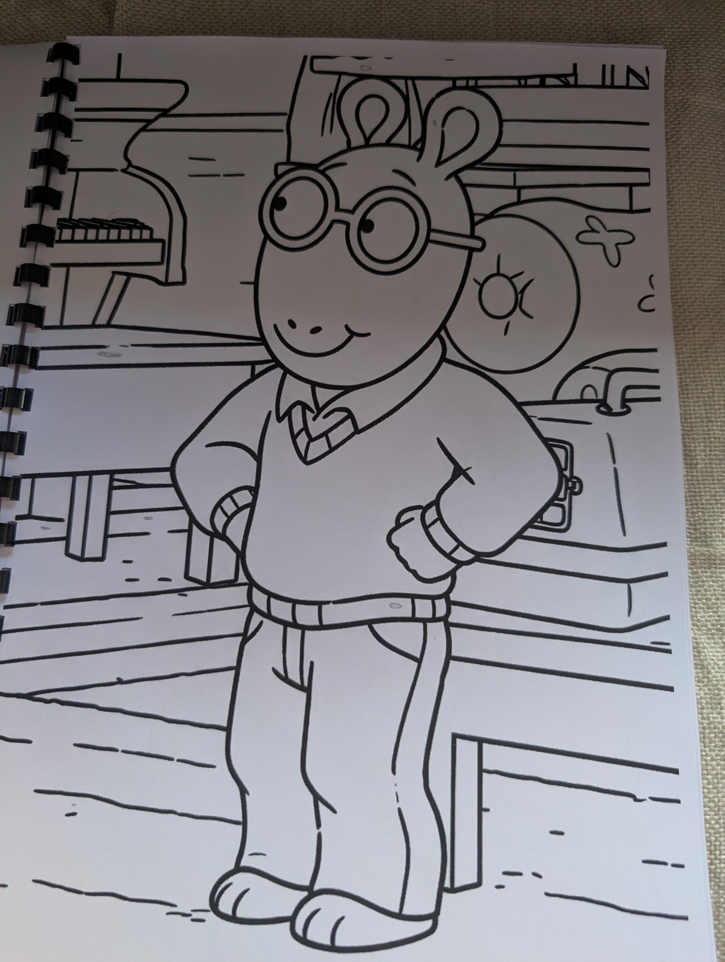 Arthur Inspired Colouring Book | 90s TV Nostalgia | Physical Colouring Book