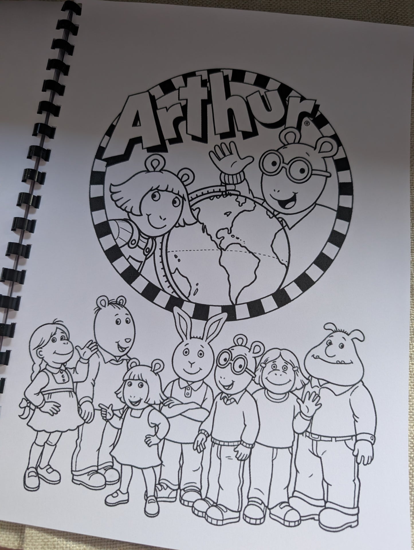 Arthur Inspired Colouring Book | 90s TV Nostalgia | Physical Colouring Book