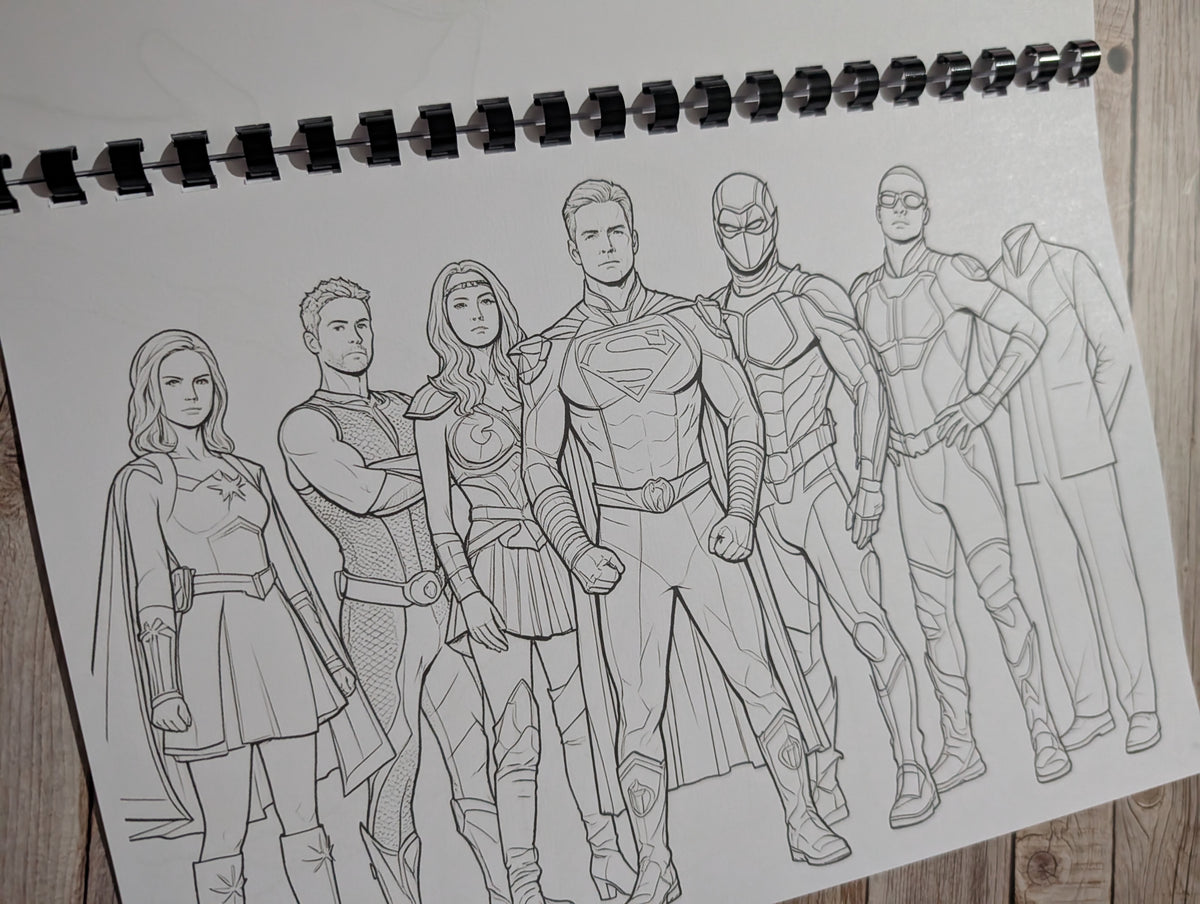 The Boys Colouring Book | Superhero TV Series Inspired Adult Colouring Book