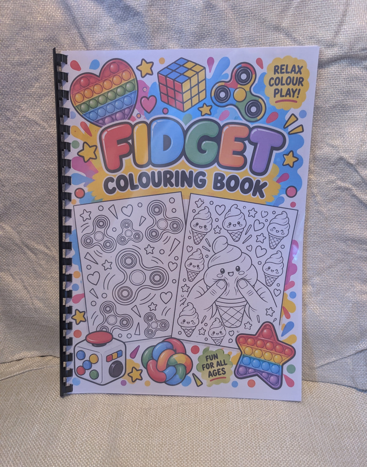 Fidget Toys Colouring Book | Fun Kids Sensory Toy Colouring Book