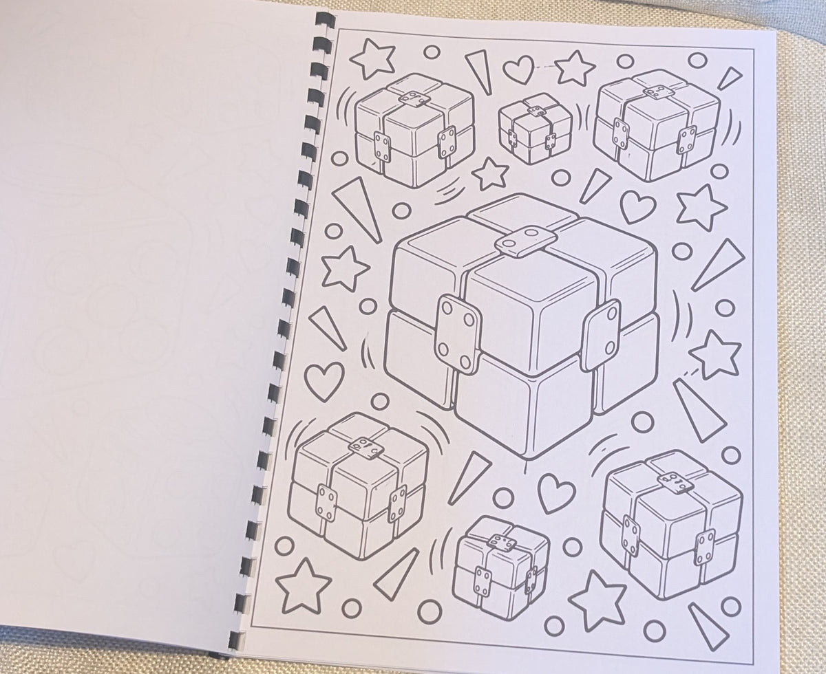 Fidget Toys Colouring Book | Fun Kids Sensory Toy Colouring Book