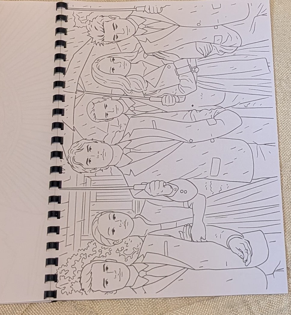 The Vampire Diaries colouring book formal group scene