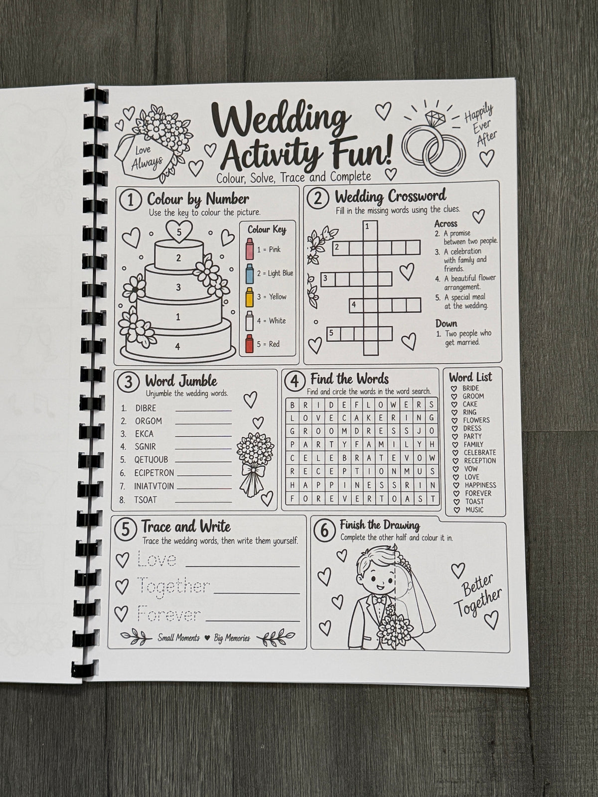 Wedding Activity Book for Children | Kids Wedding Colouring & Activity Book