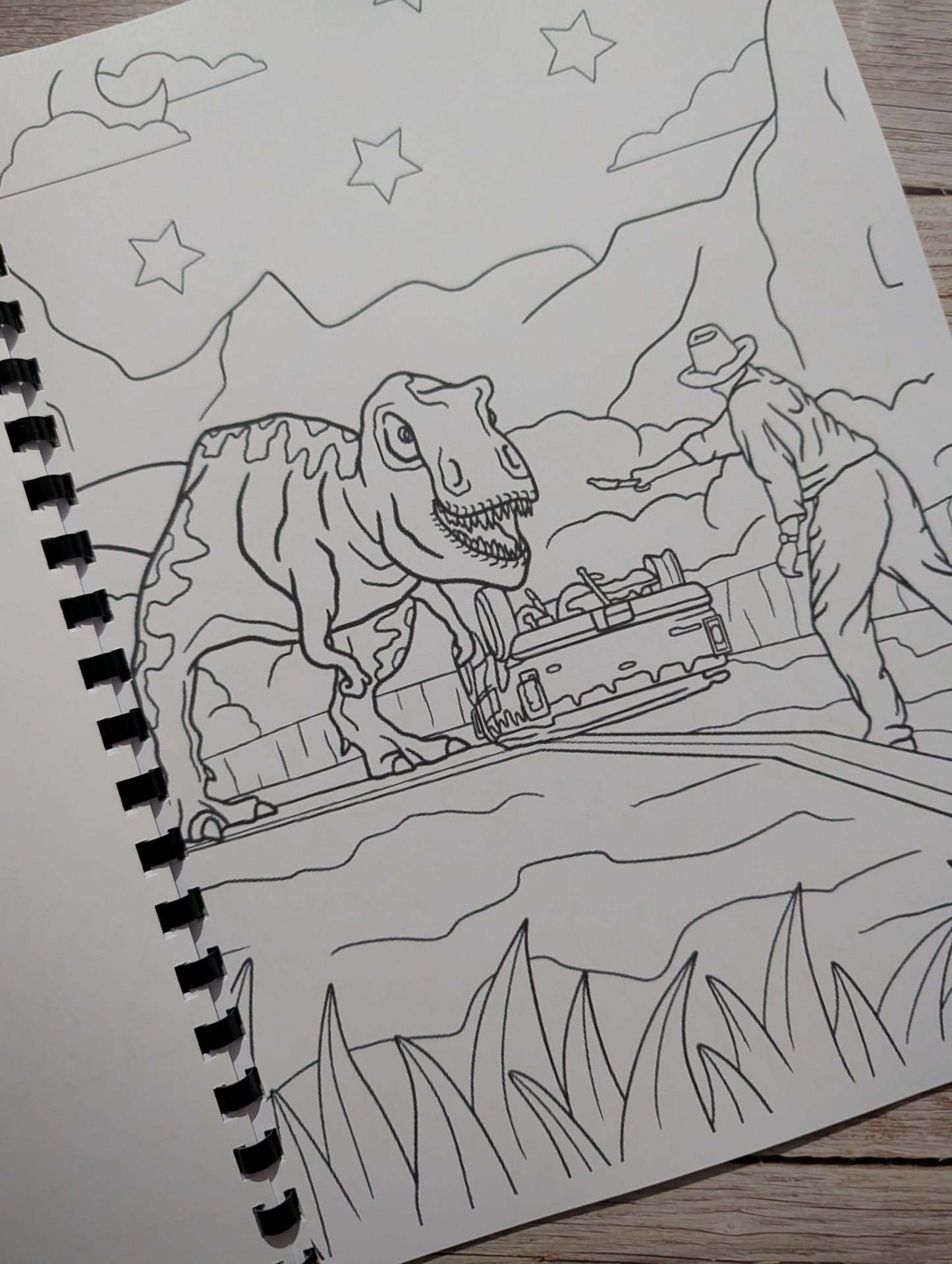 Dinosaur Adventure Colouring Book A4 | Prehistoric Theme Colouring Book | 20+ Pages | Kids & Adults Colouring Book | Printed in UK