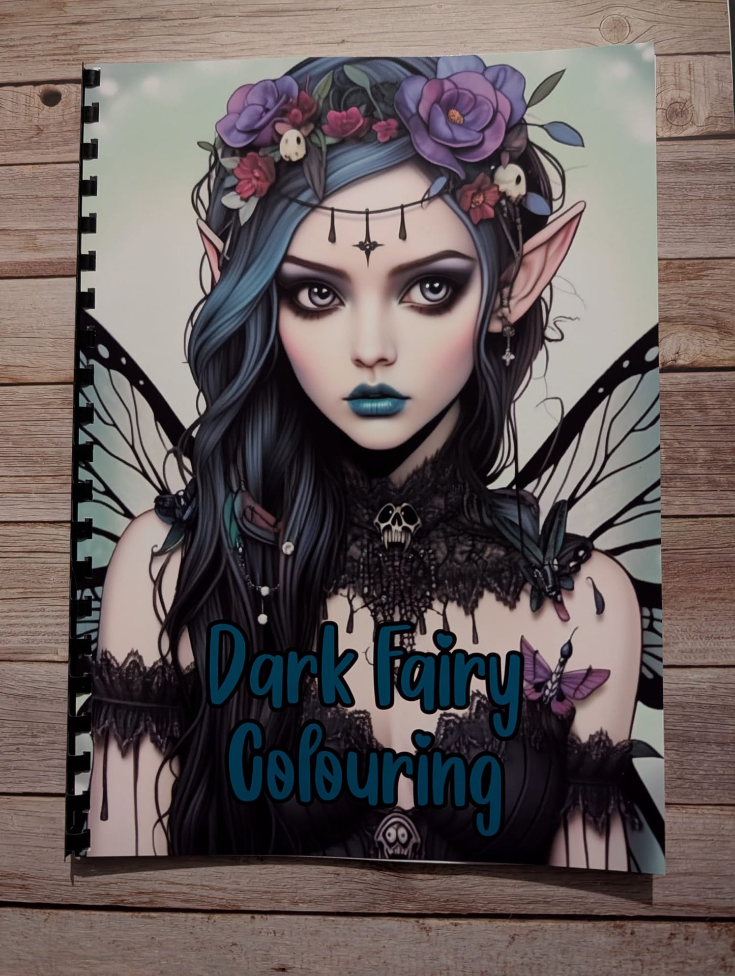 Emo Dark Fairy Colouring Book A4 | Gothic Fantasy Colouring Book for Adults | 20+ Pages | Aesthetic Colouring Book | Printed in UK