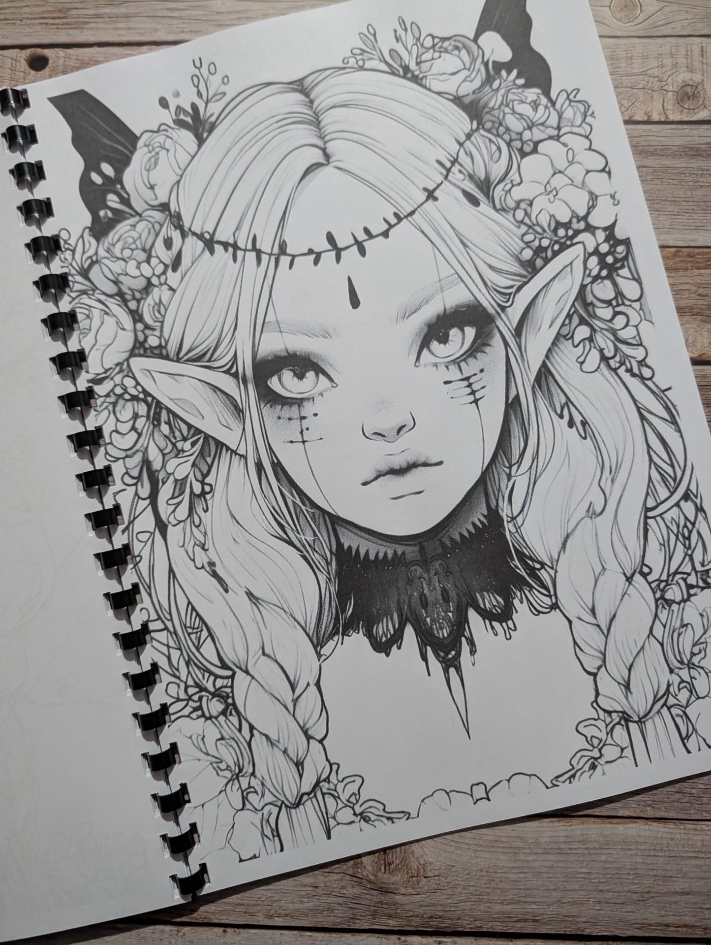 Emo Dark Fairy Colouring Book A4 | Gothic Fantasy Colouring Book for Adults | 20+ Pages | Aesthetic Colouring Book | Printed in UK