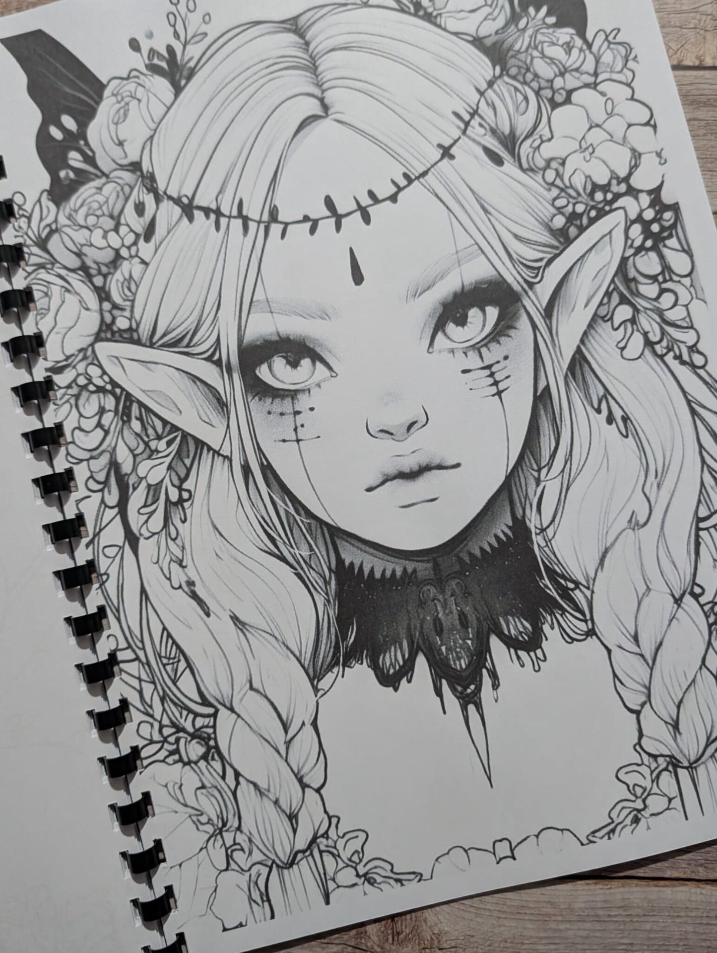 Emo Dark Fairy Colouring Book A4 | Gothic Fantasy Colouring Book for Adults | 20+ Pages | Aesthetic Colouring Book | Printed in UK