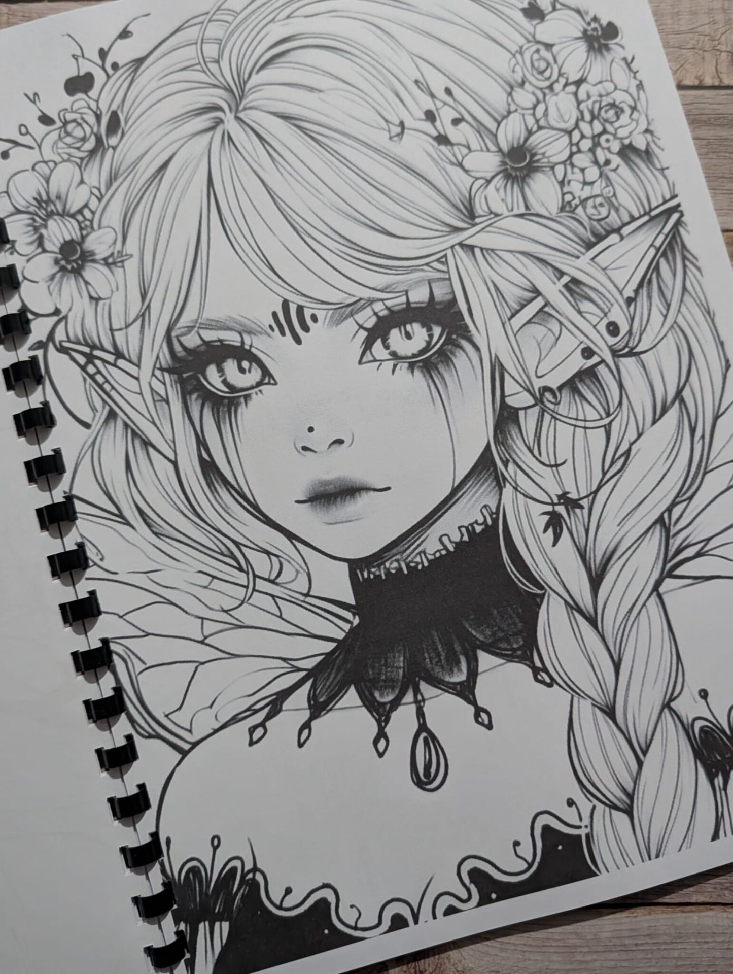 Emo Dark Fairy Colouring Book A4 | Gothic Fantasy Colouring Book for Adults | 20+ Pages | Aesthetic Colouring Book | Printed in UK