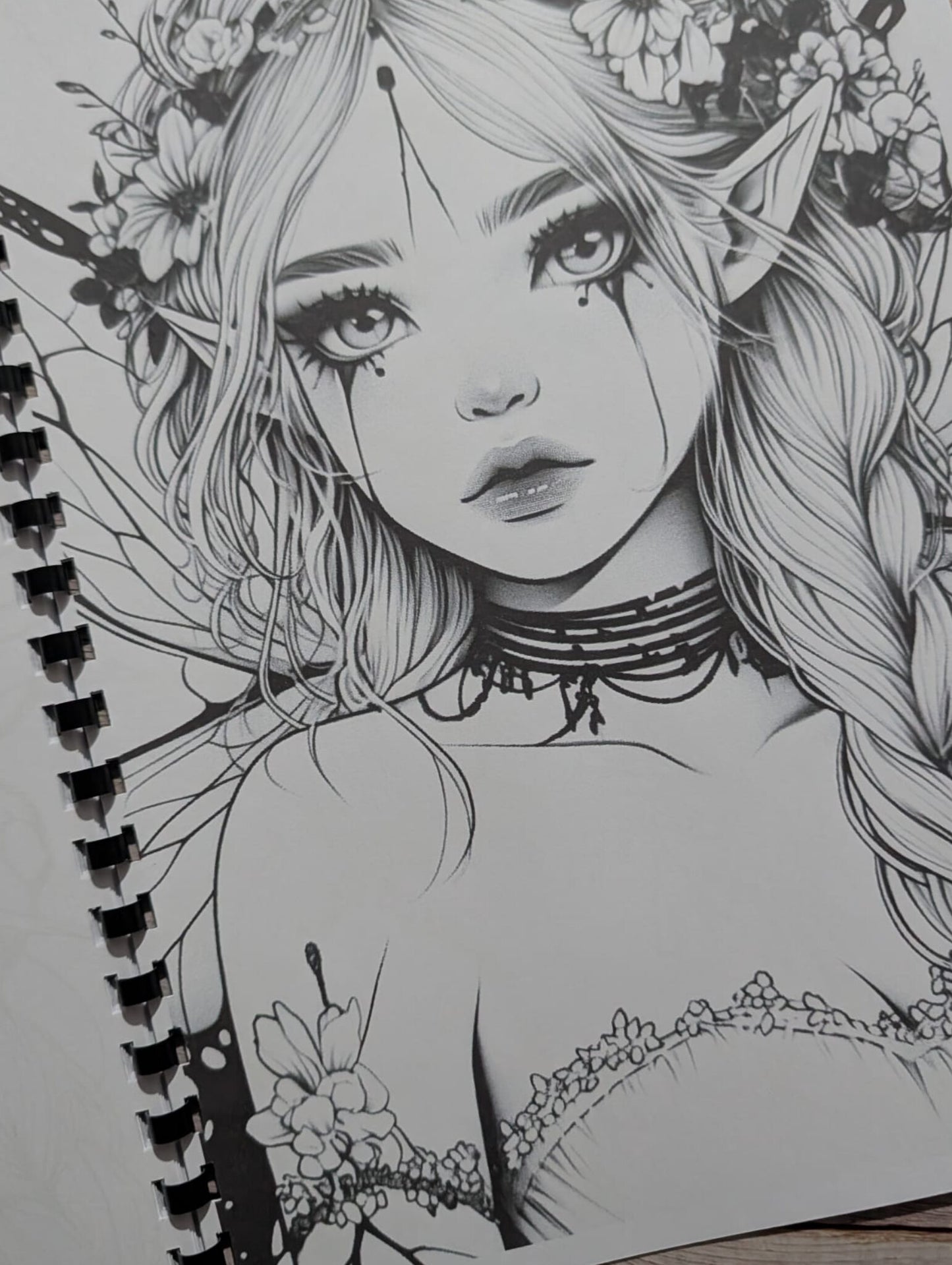 Emo Dark Fairy Colouring Book A4 | Gothic Fantasy Colouring Book for Adults | 20+ Pages | Aesthetic Colouring Book | Printed in UK