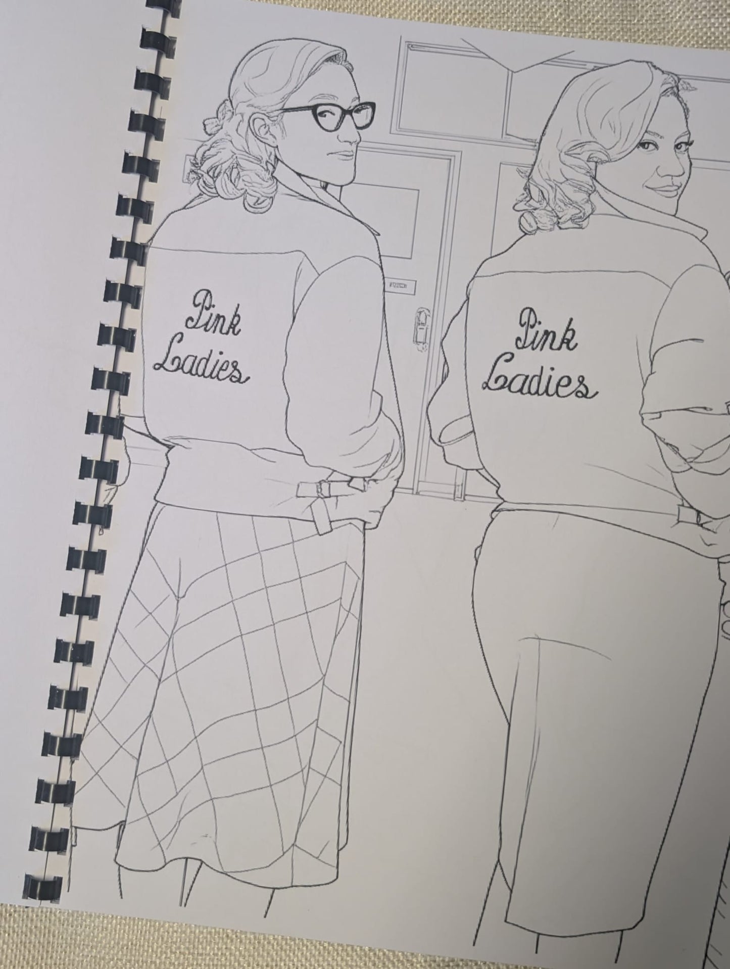 Grease Inspired Colouring Book | Retro Movie Musical Colouring Book | A4 Fan Colouring Book